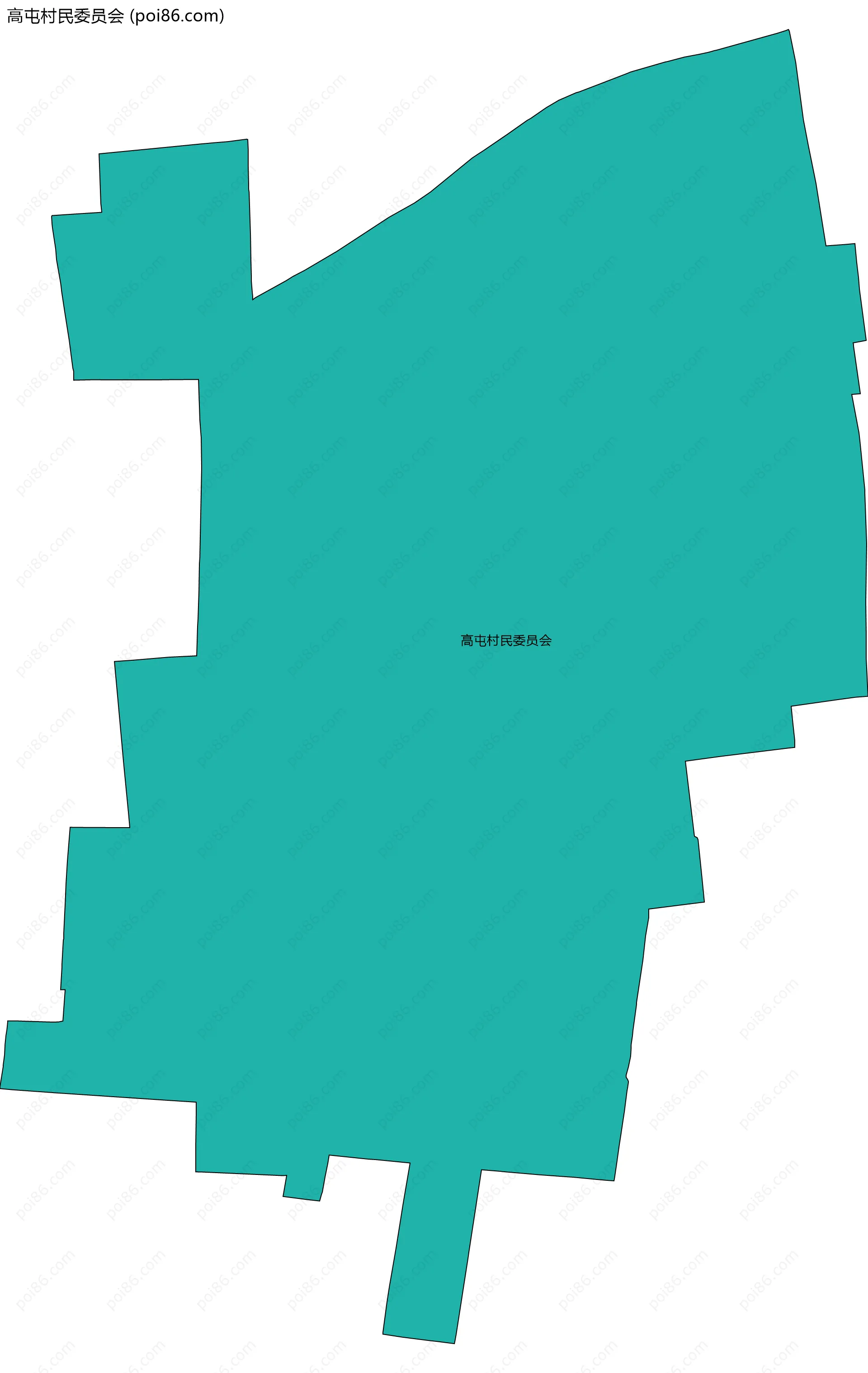 高屯村民委员会边界地图