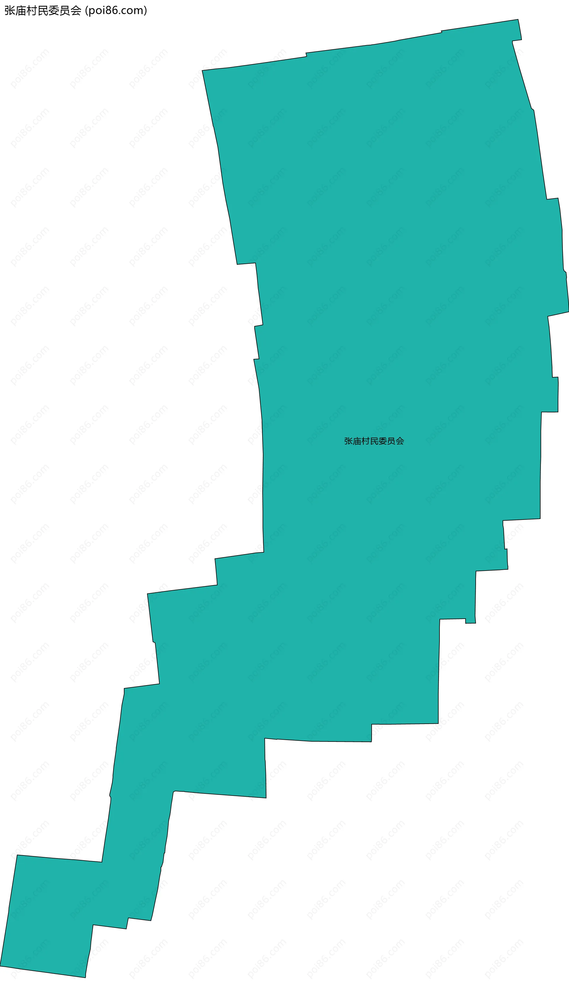 张庙村民委员会边界地图