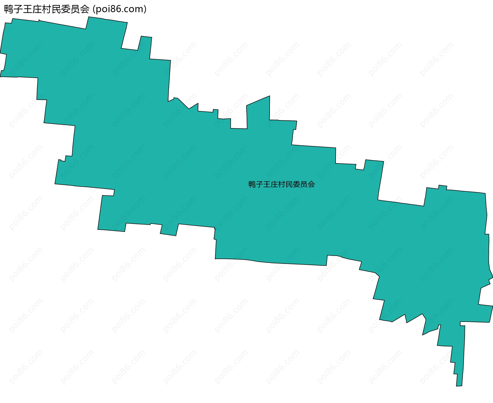 鸭子王庄村民委员会边界地图