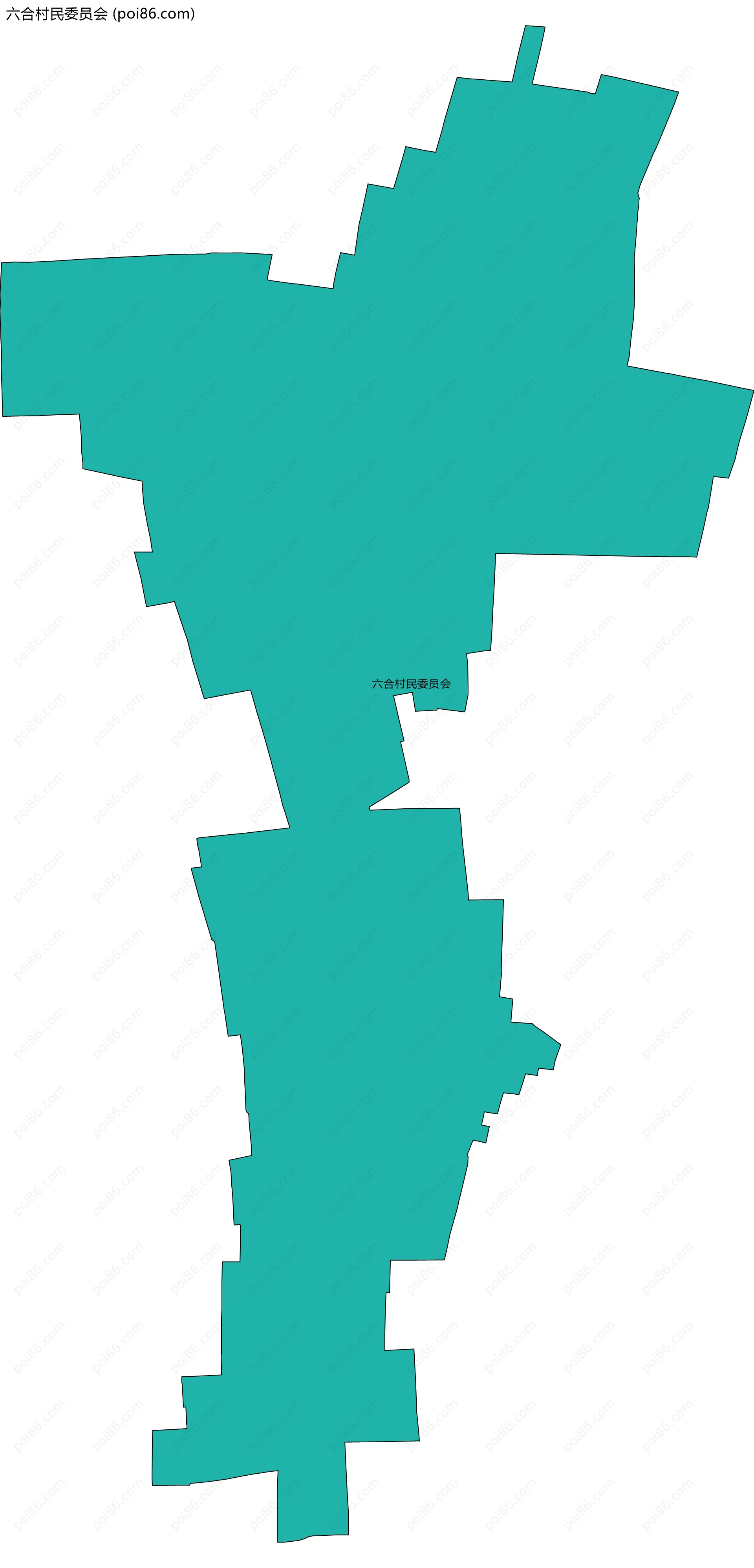 六合村民委员会边界地图