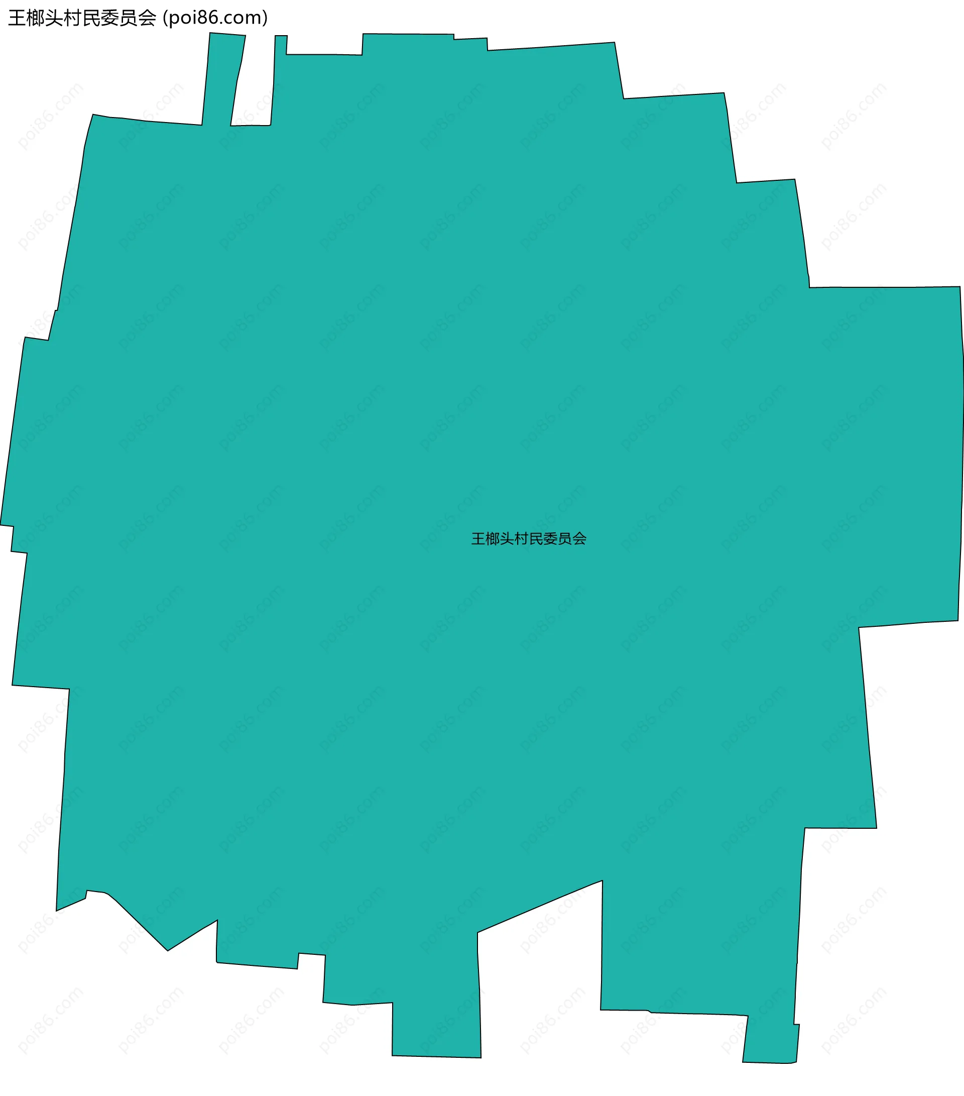 王榔头村民委员会边界地图