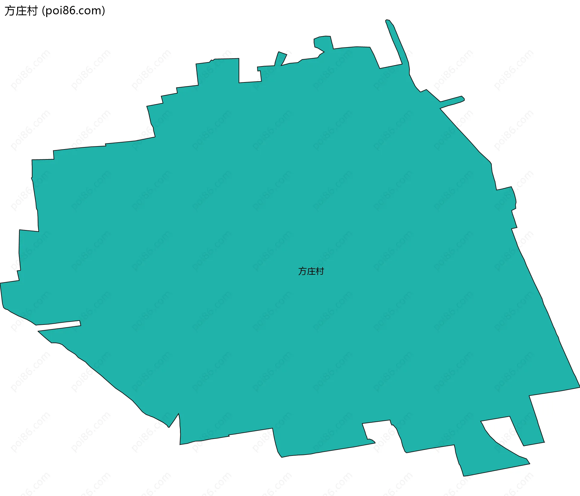 方庄村边界地图