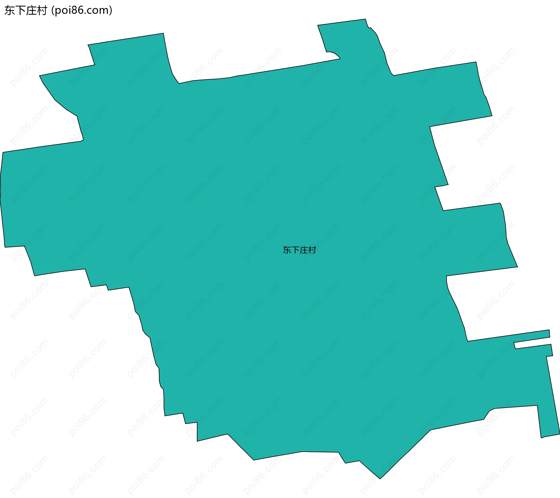 东下庄村边界地图