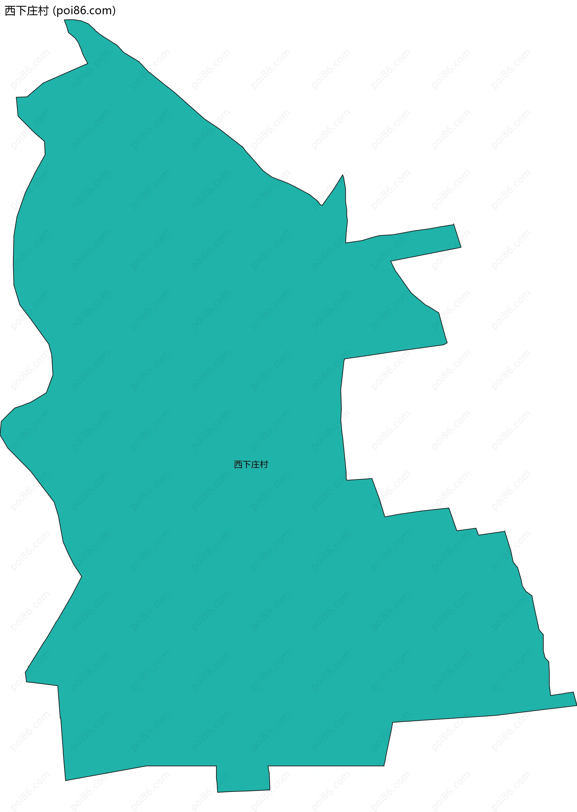 西下庄村边界地图