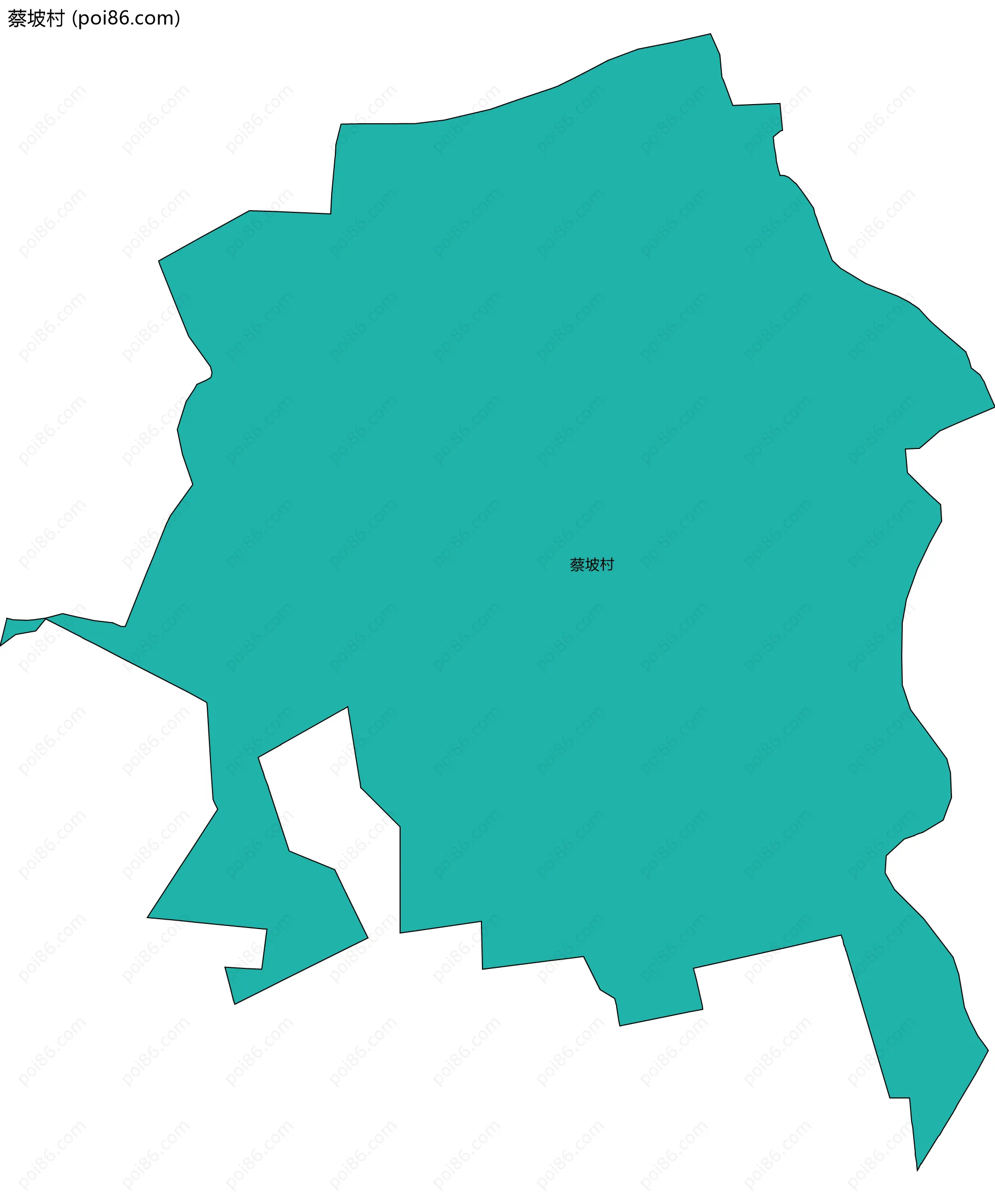 蔡坡村边界地图