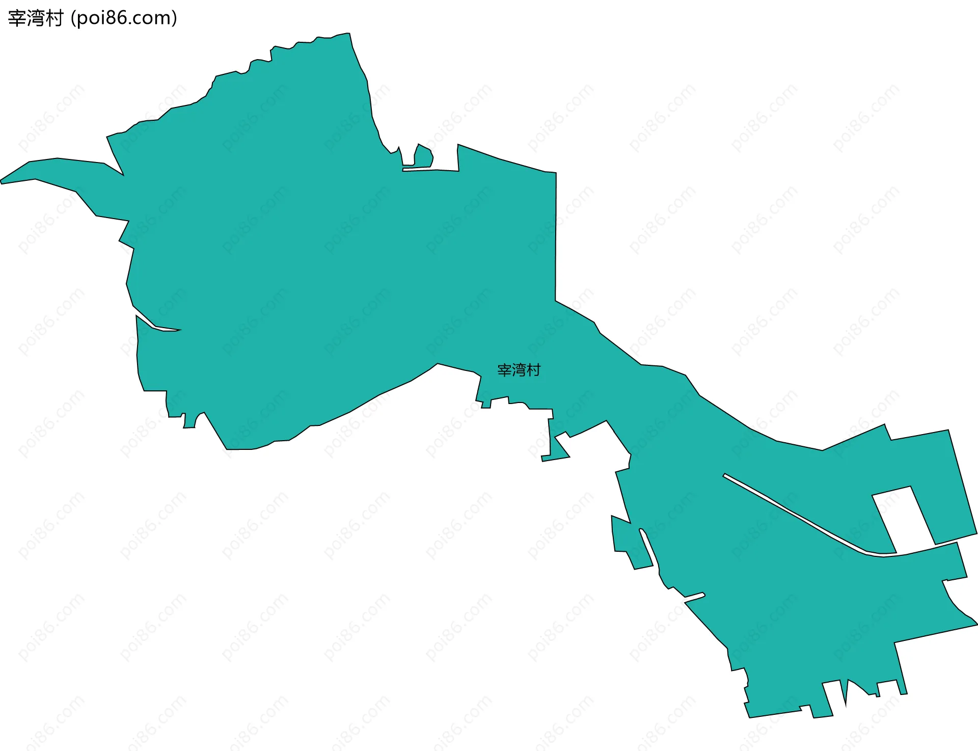 宰湾村边界地图
