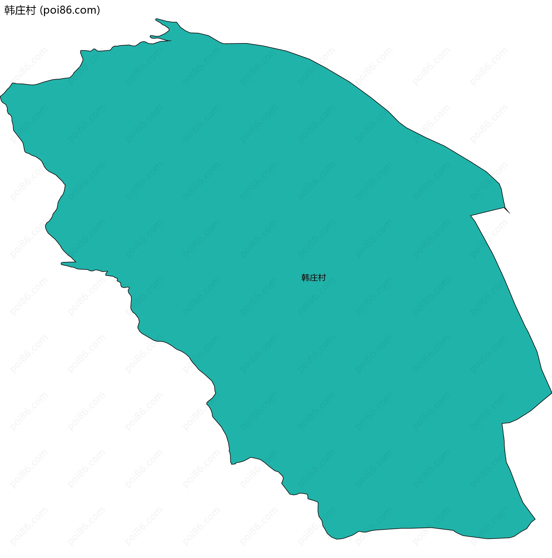 韩庄村边界地图