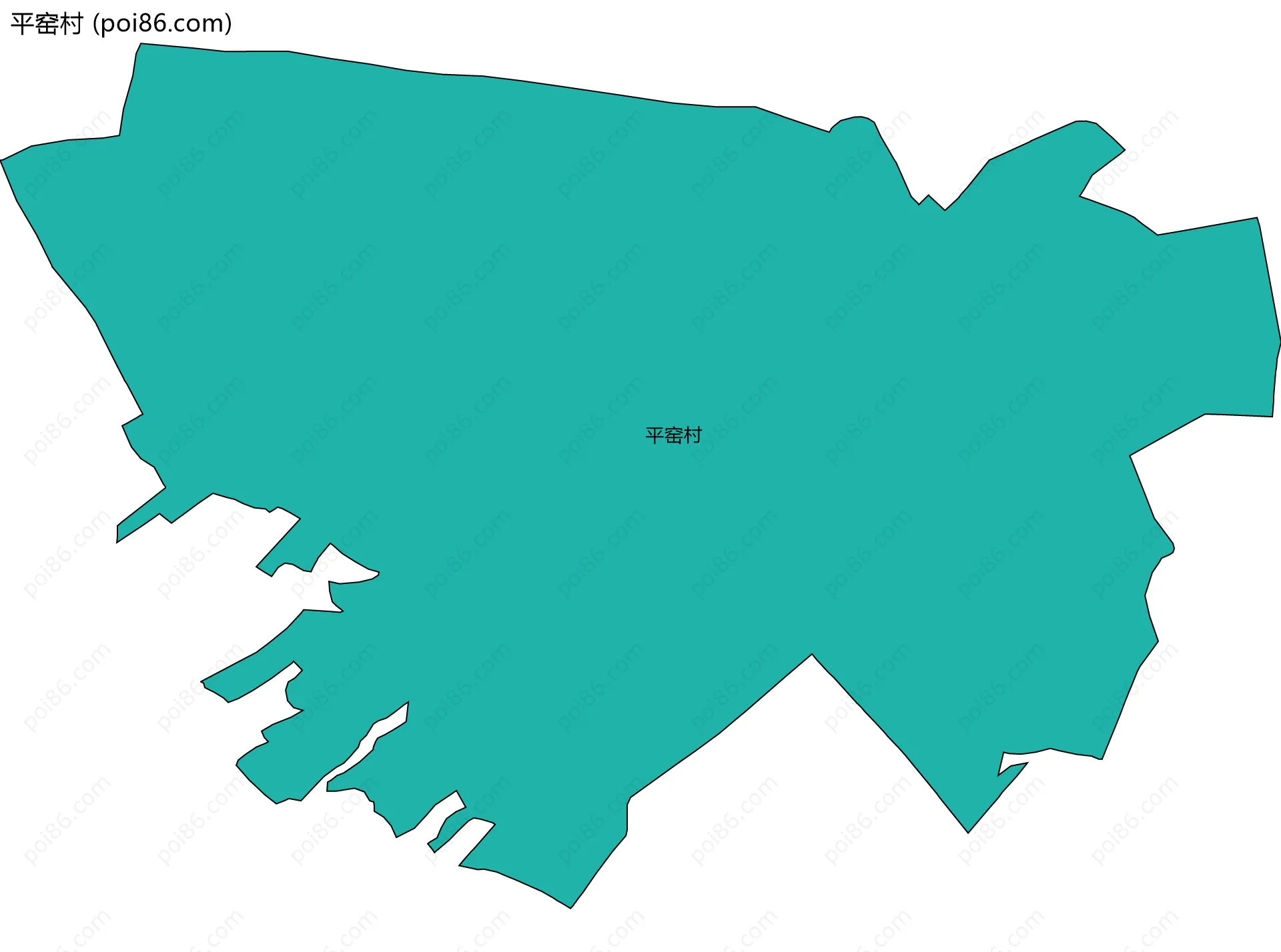 平窑村边界地图