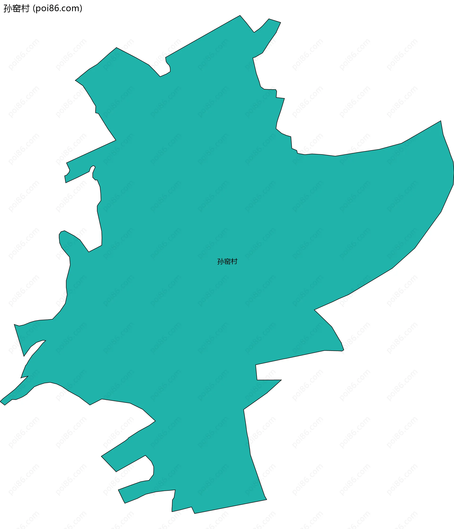 孙窑村边界地图