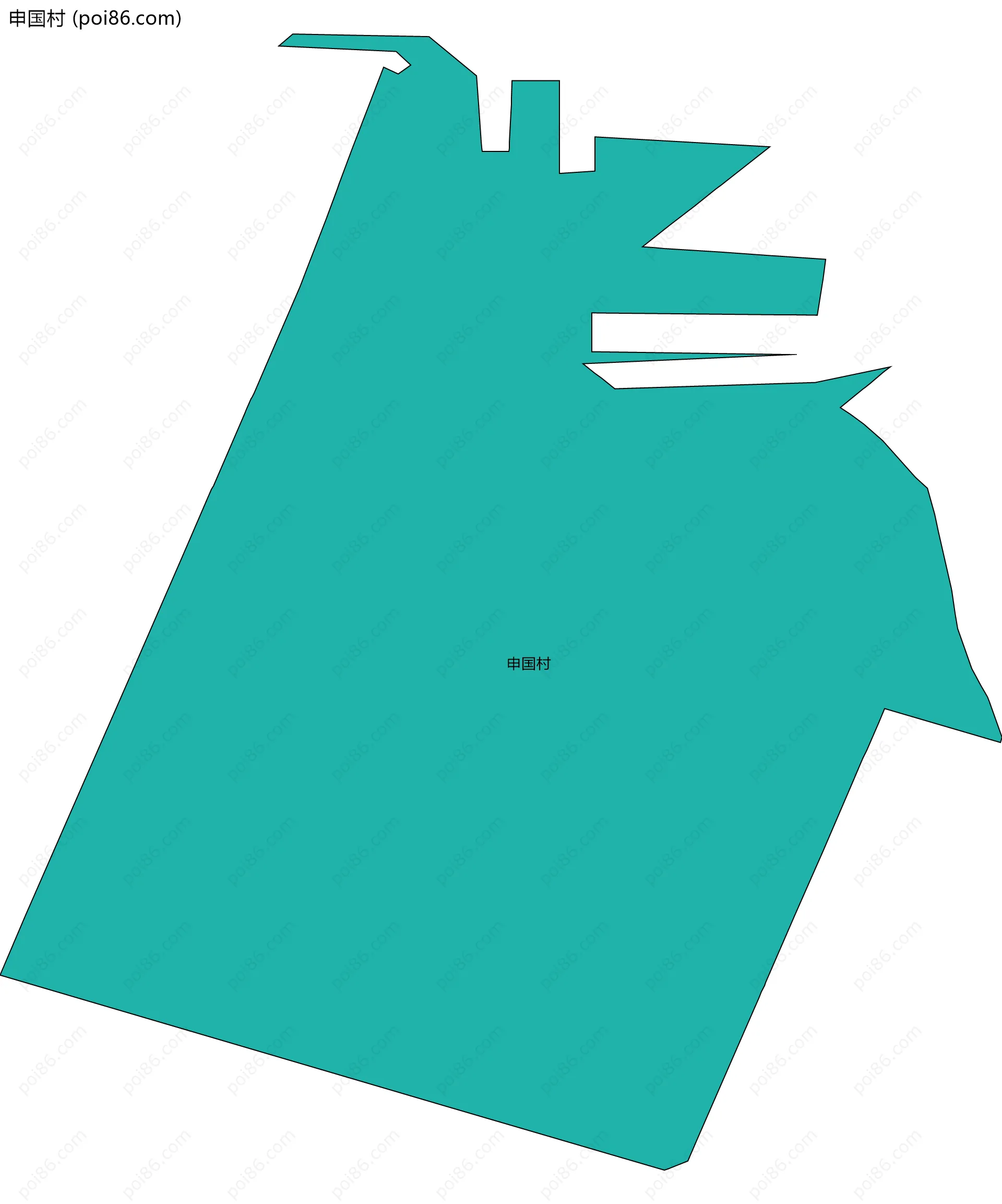 申国村边界地图