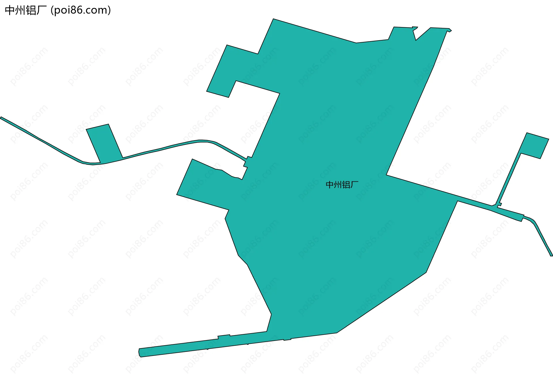 中州铝厂边界地图