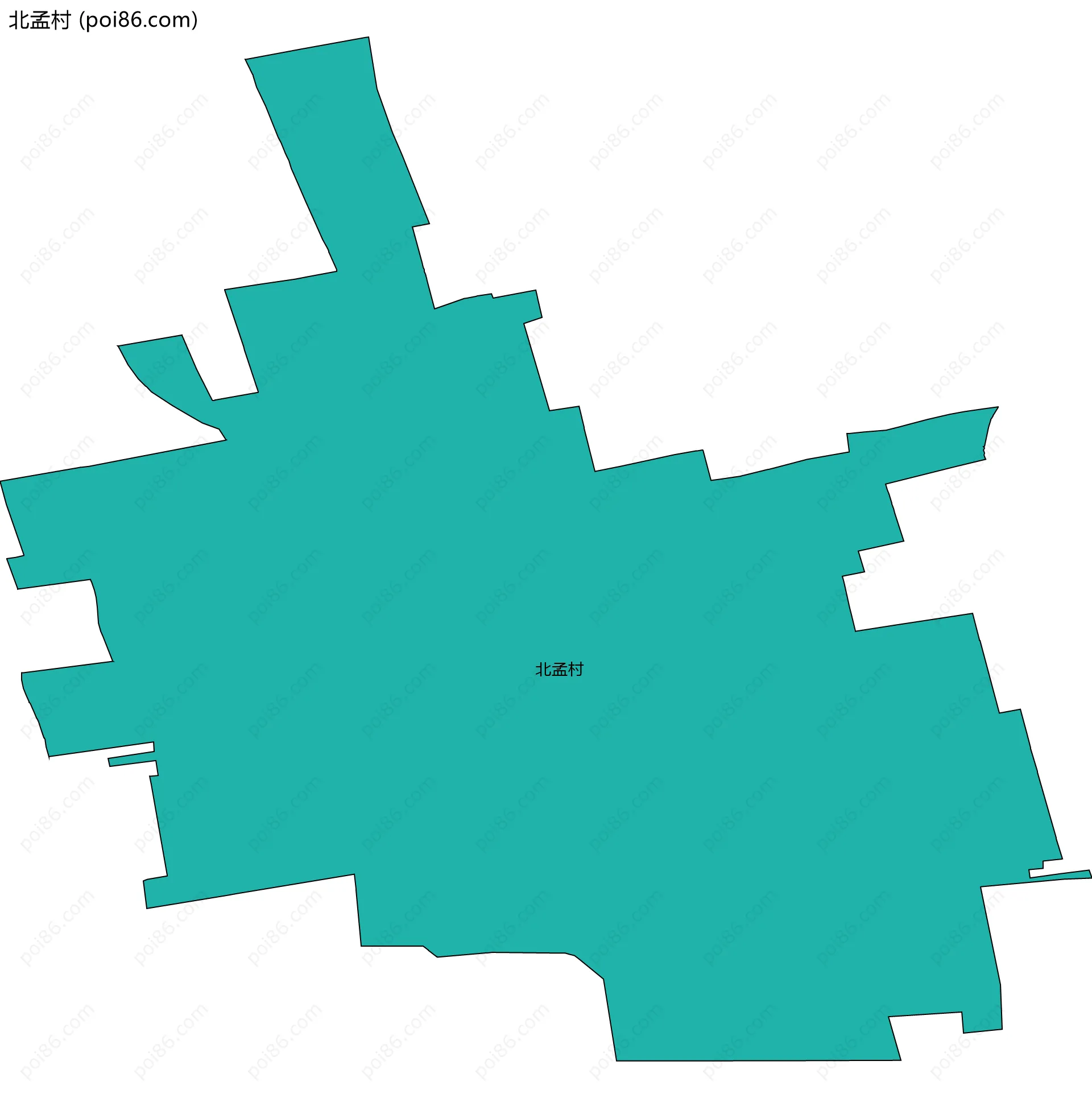 北孟村边界地图