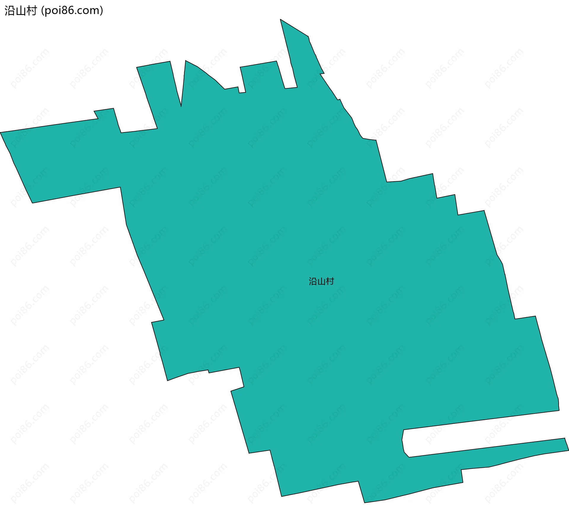 沿山村边界地图