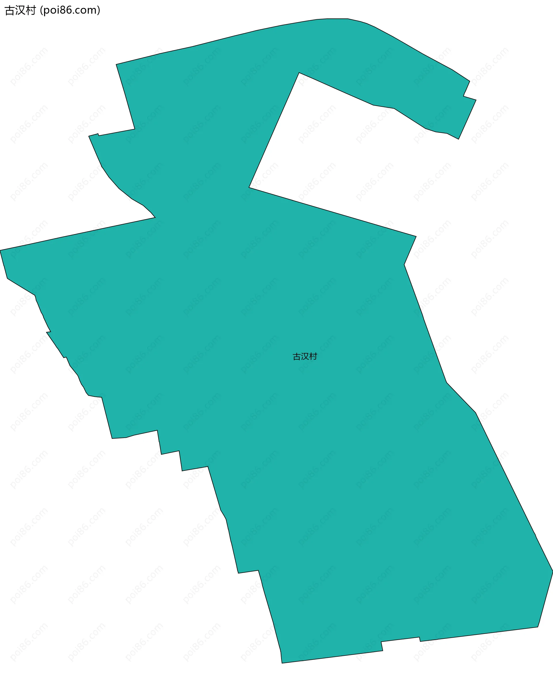 古汉村边界地图