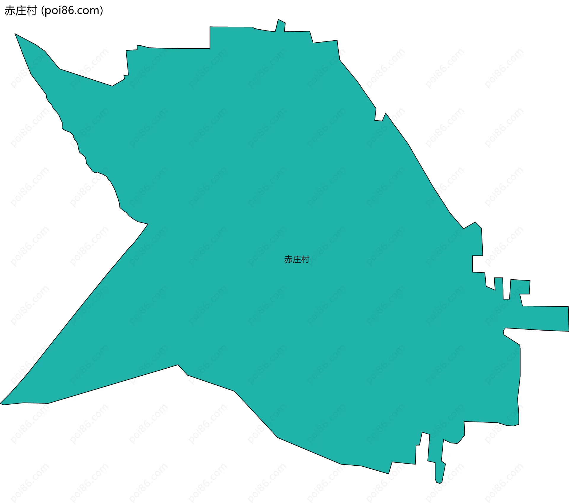 赤庄村边界地图