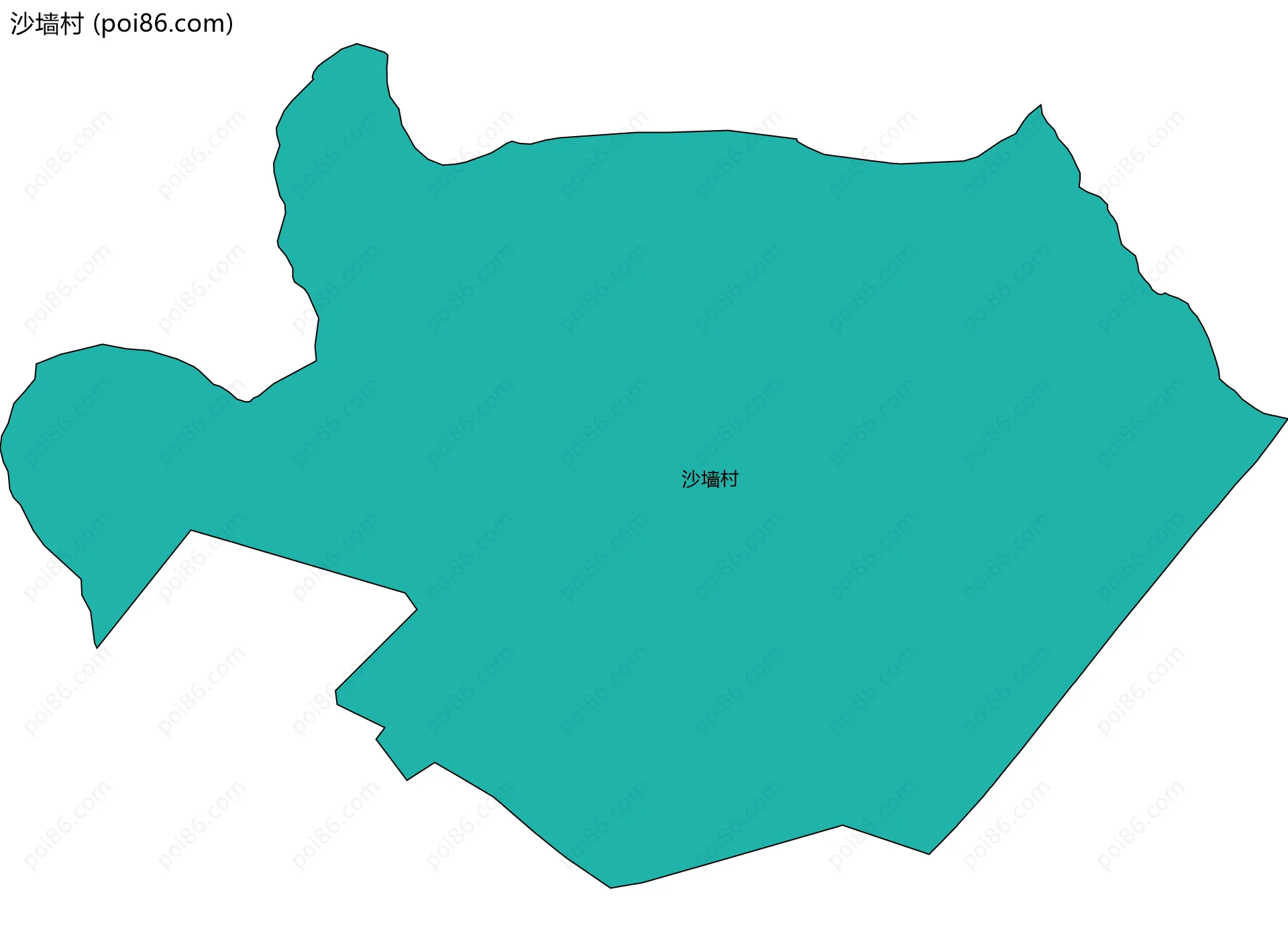 沙墙村边界地图