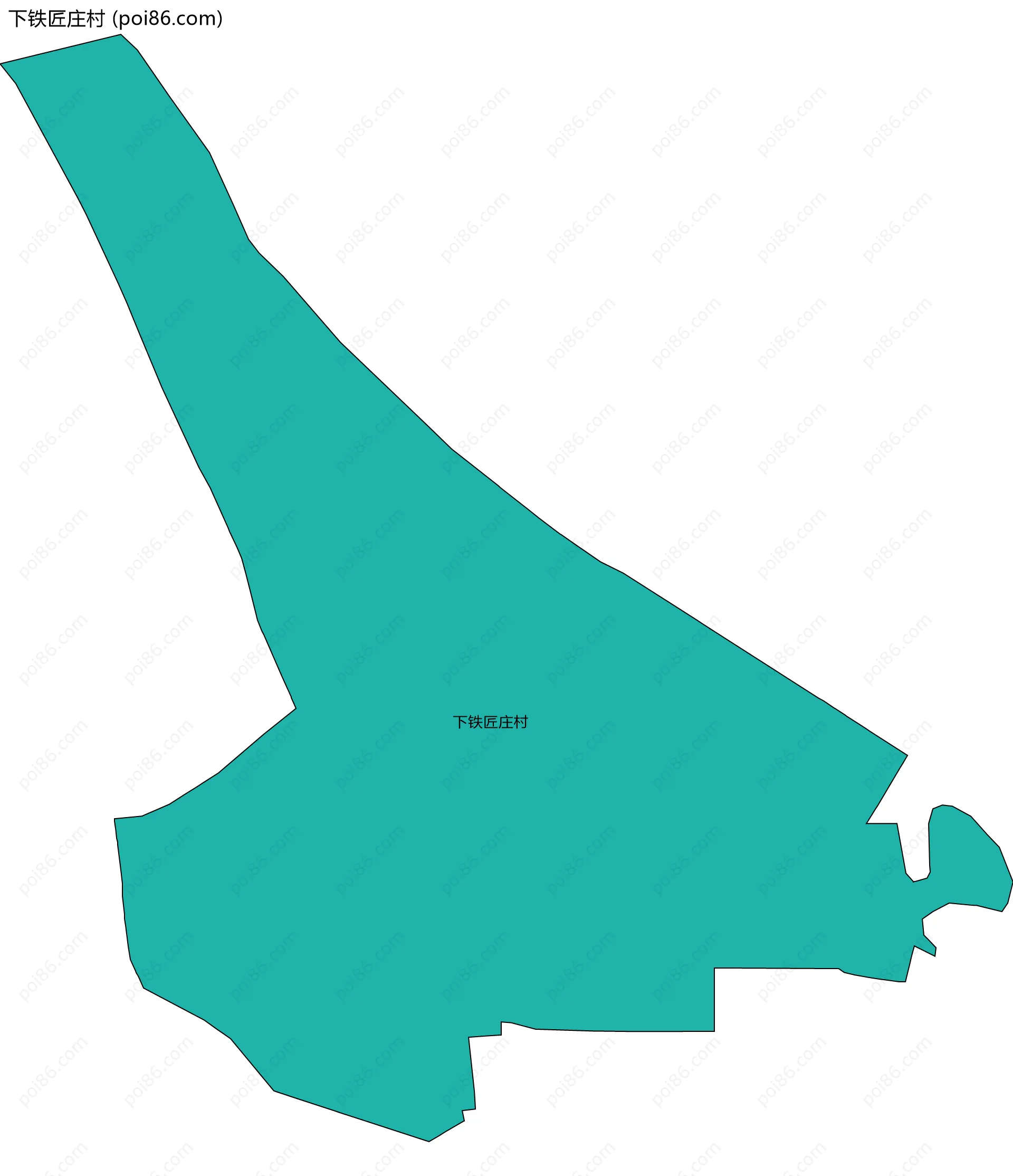 下铁匠庄村边界地图