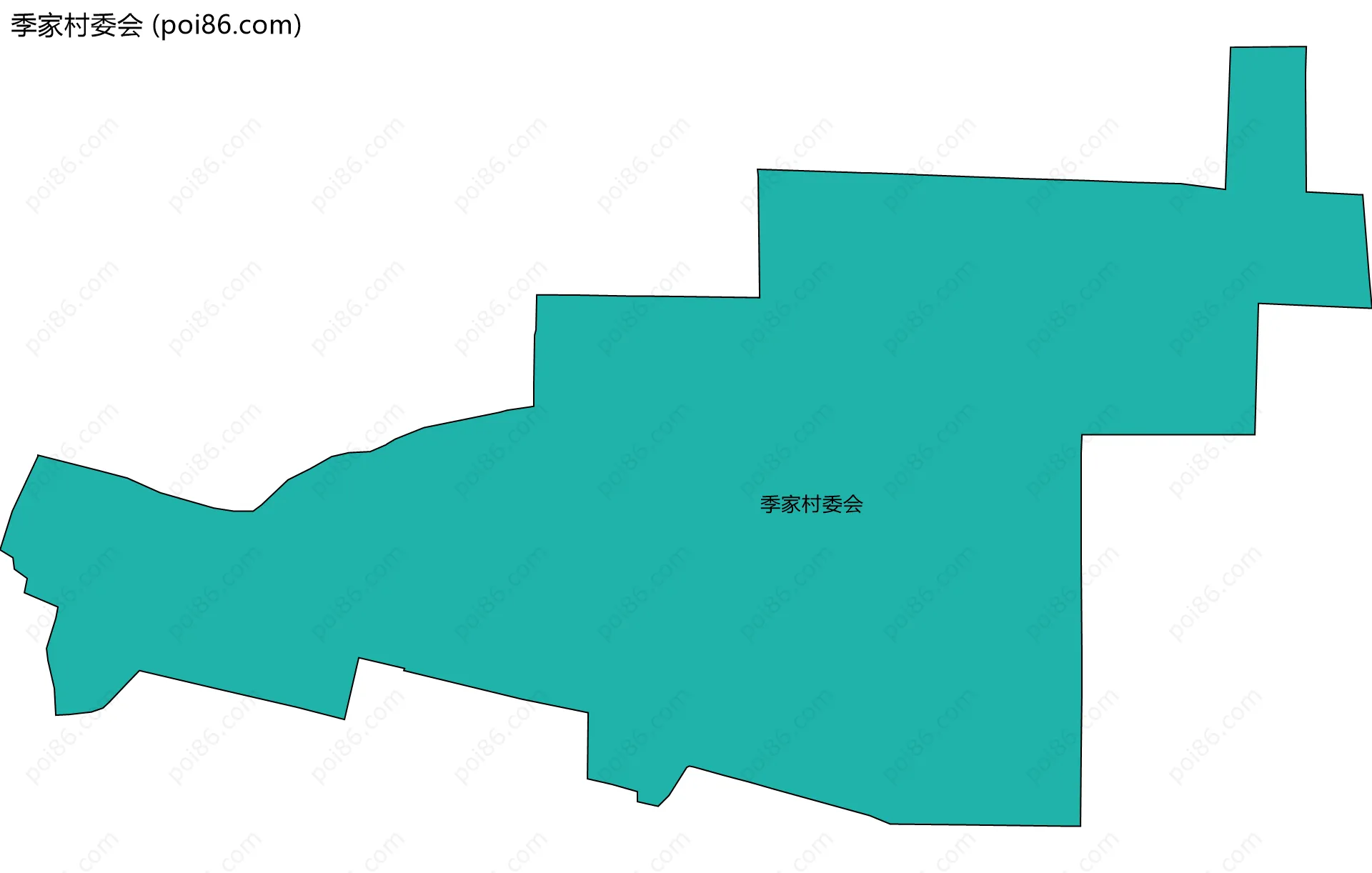 季家村委会边界地图