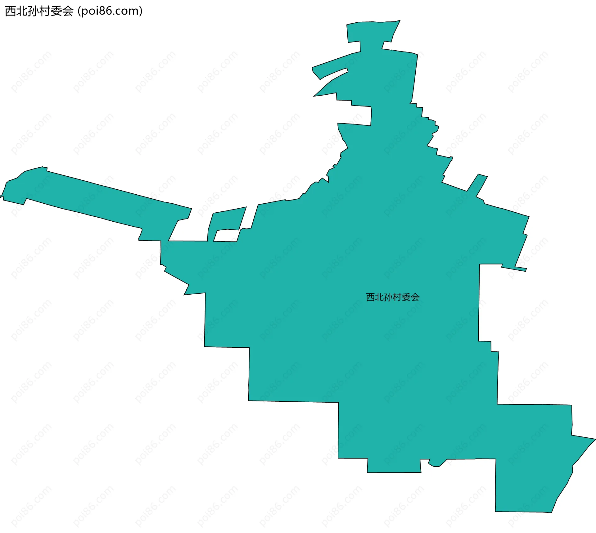 西北孙村委会边界地图