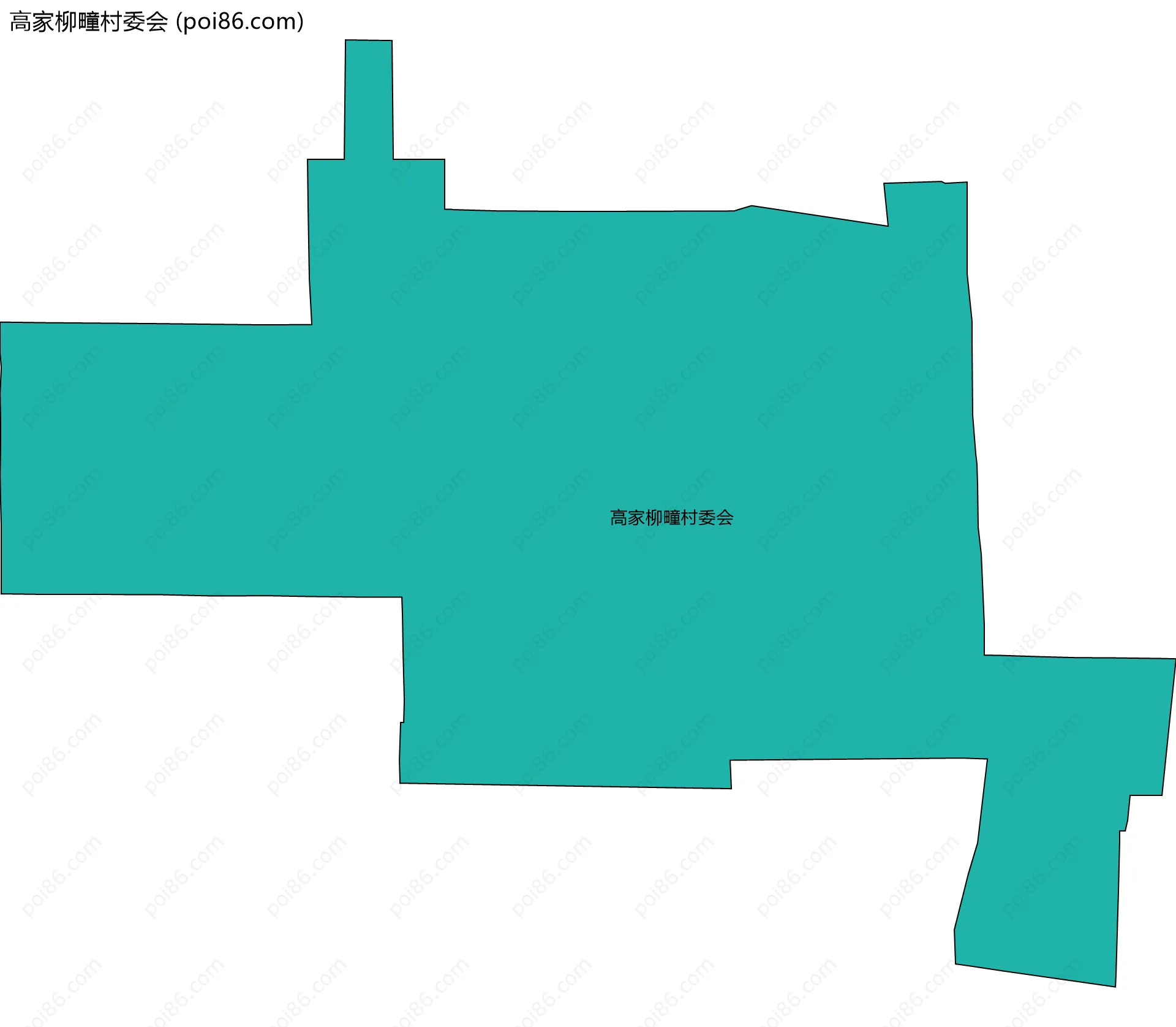 高家柳疃村委会边界地图