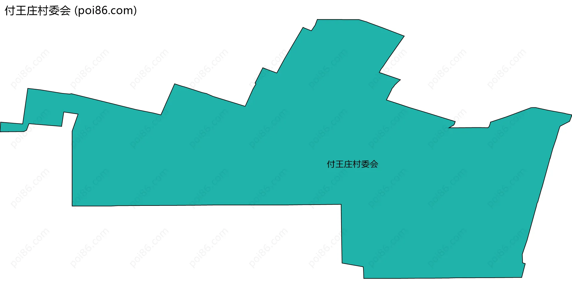 付王庄村委会边界地图