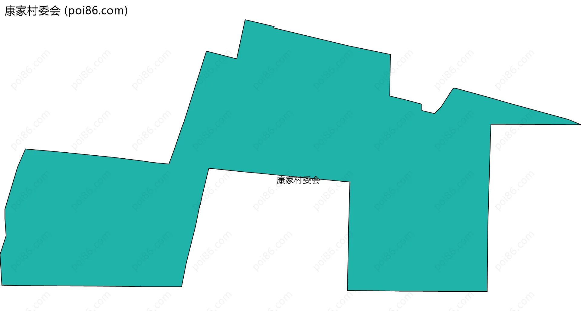 康家村委会边界地图