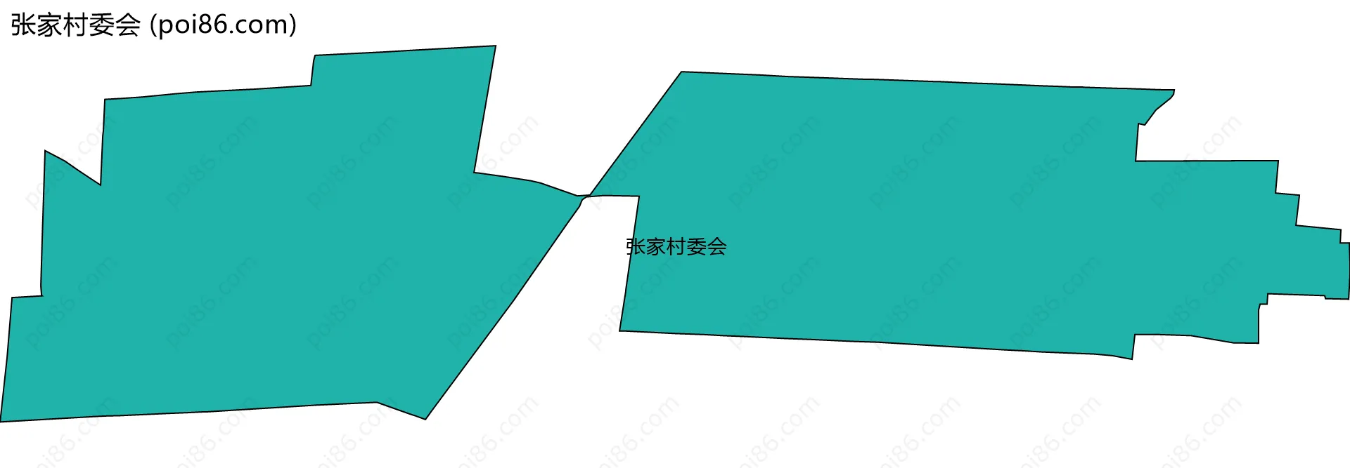 张家村委会边界地图