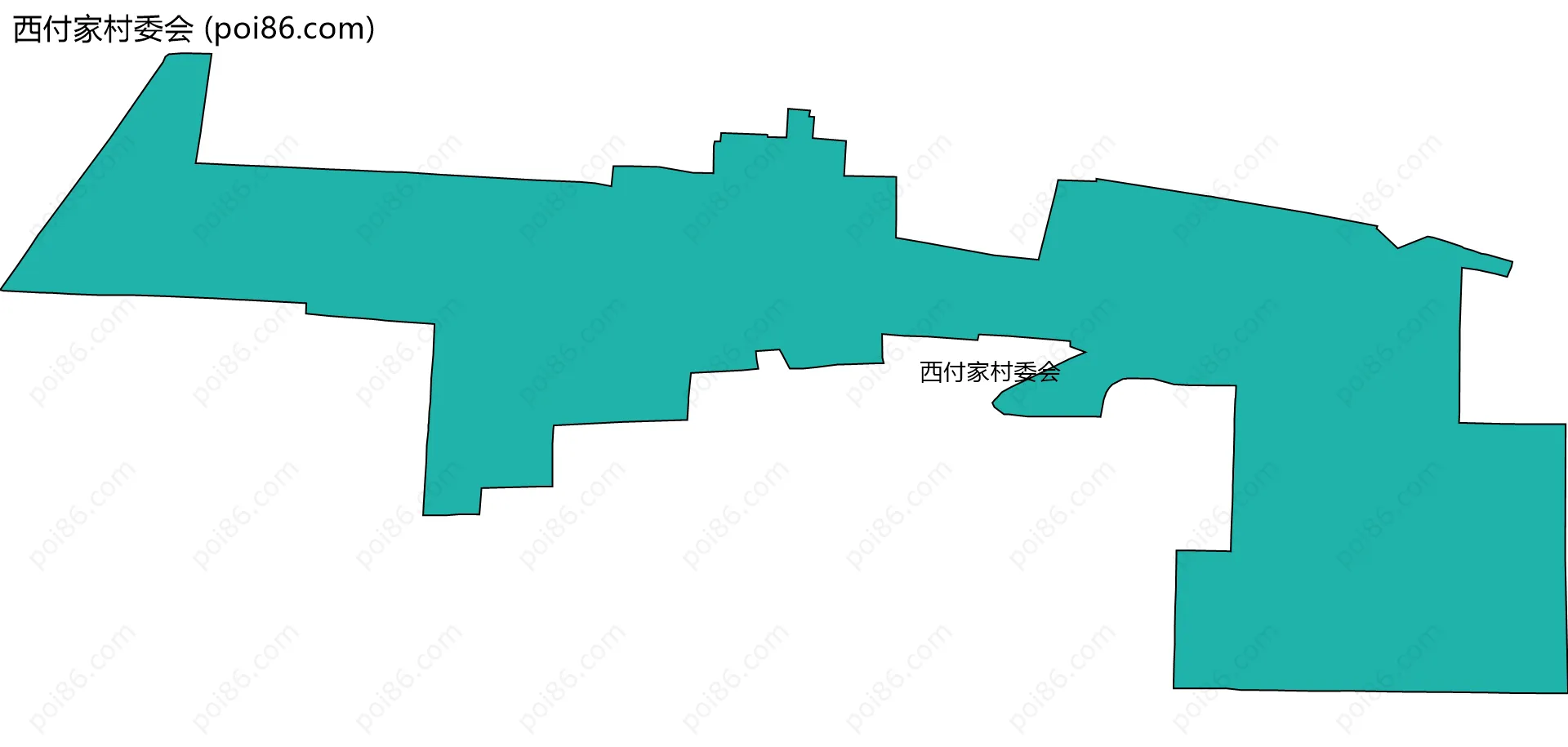 西付家村委会边界地图