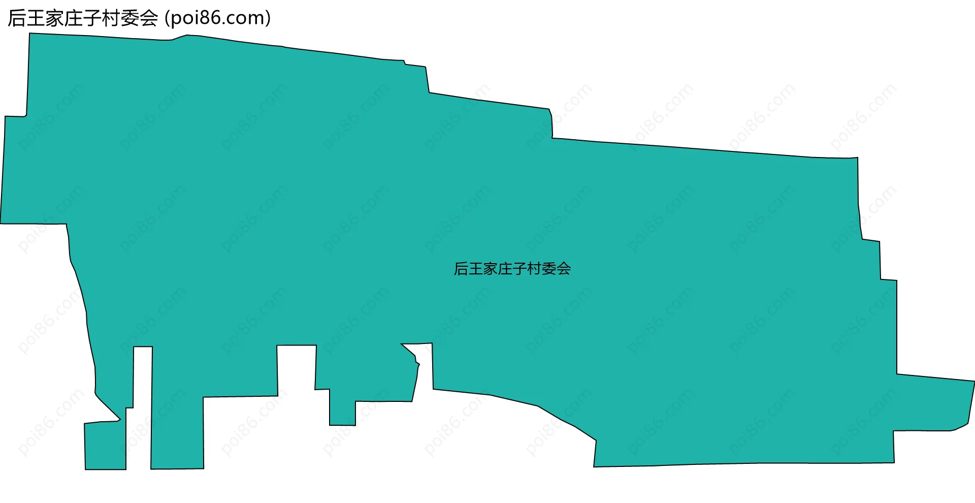 后王家庄子村委会边界地图