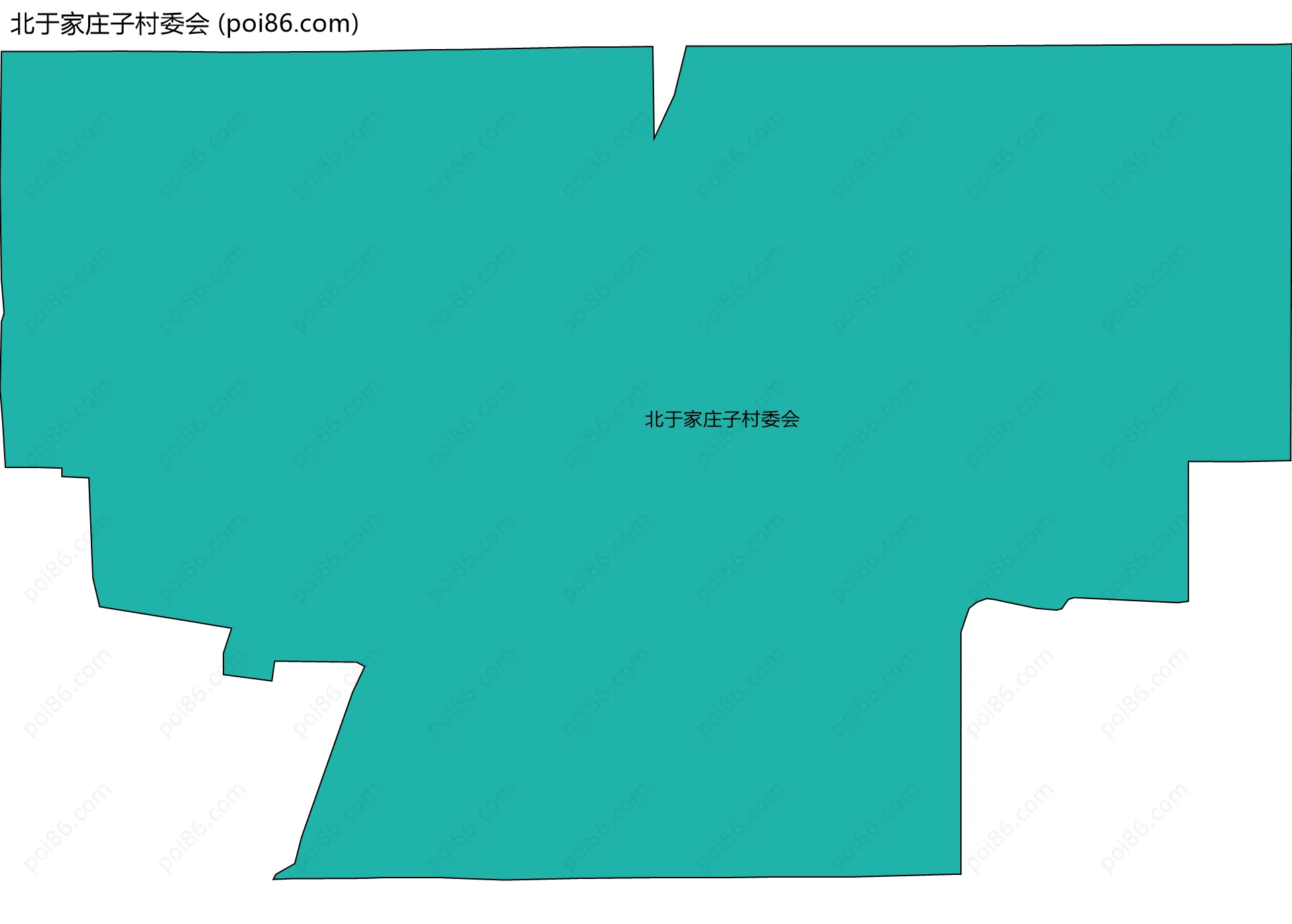 北于家庄子村委会边界地图