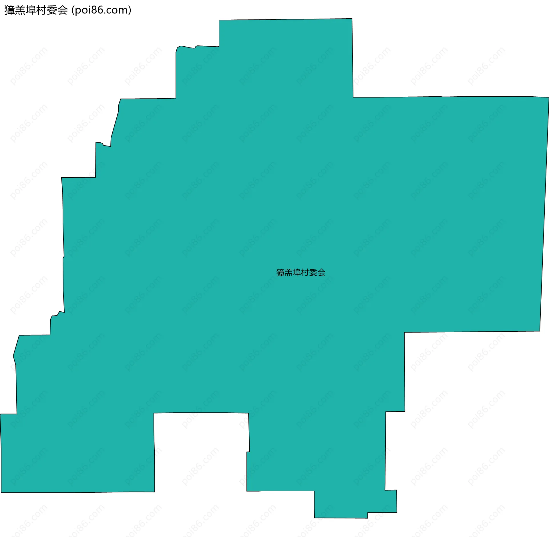 獐羔埠村委会边界地图