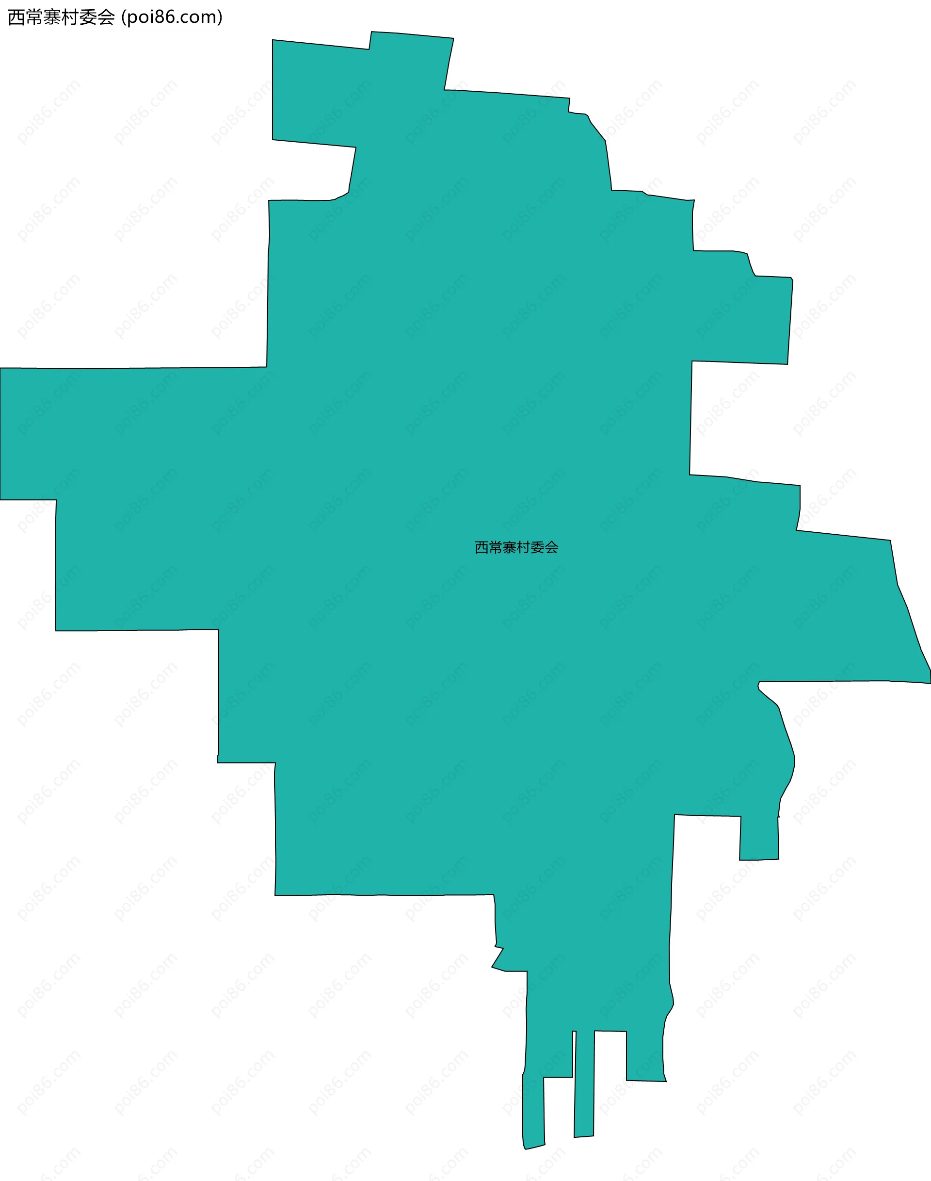 西常寨村委会边界地图