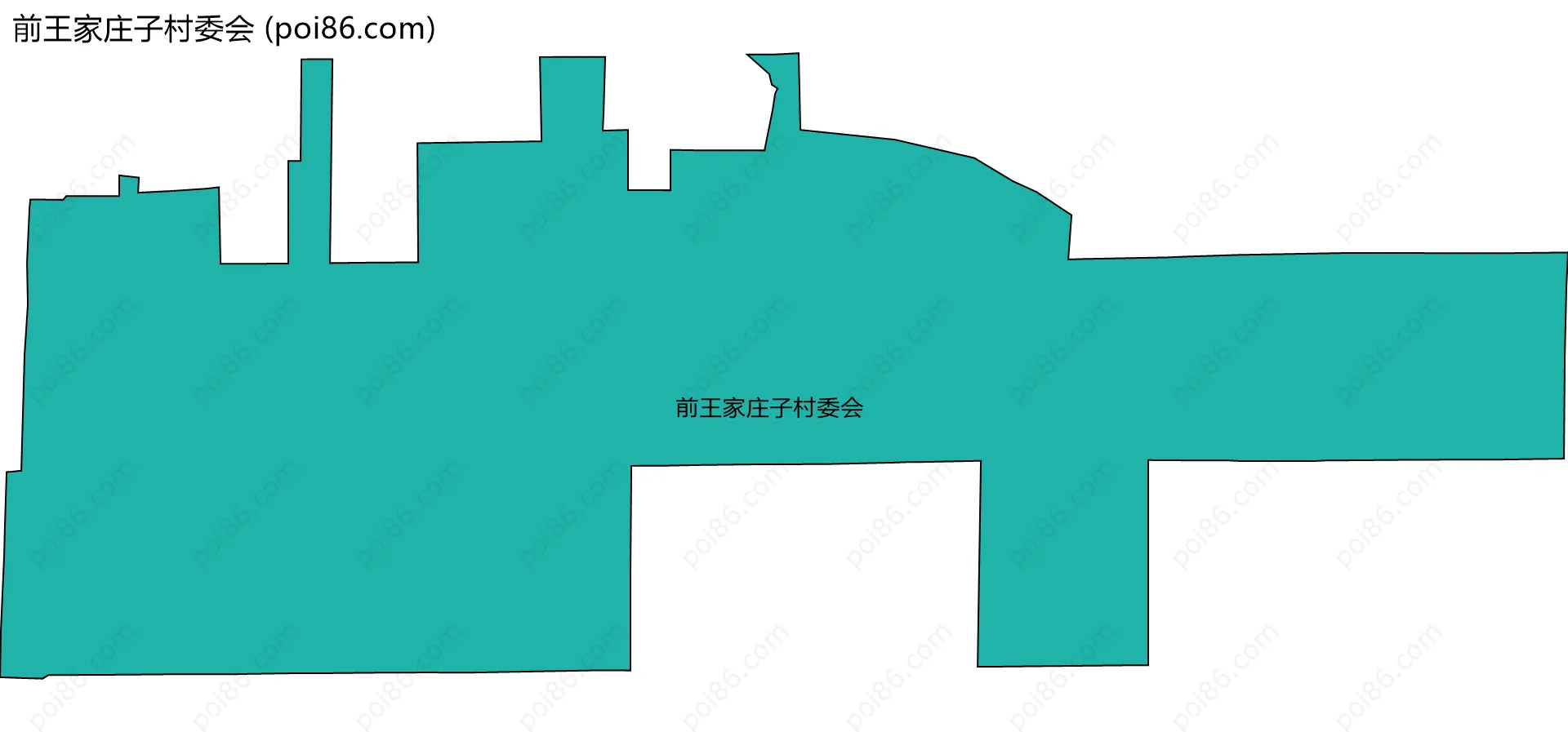 前王家庄子村委会边界地图