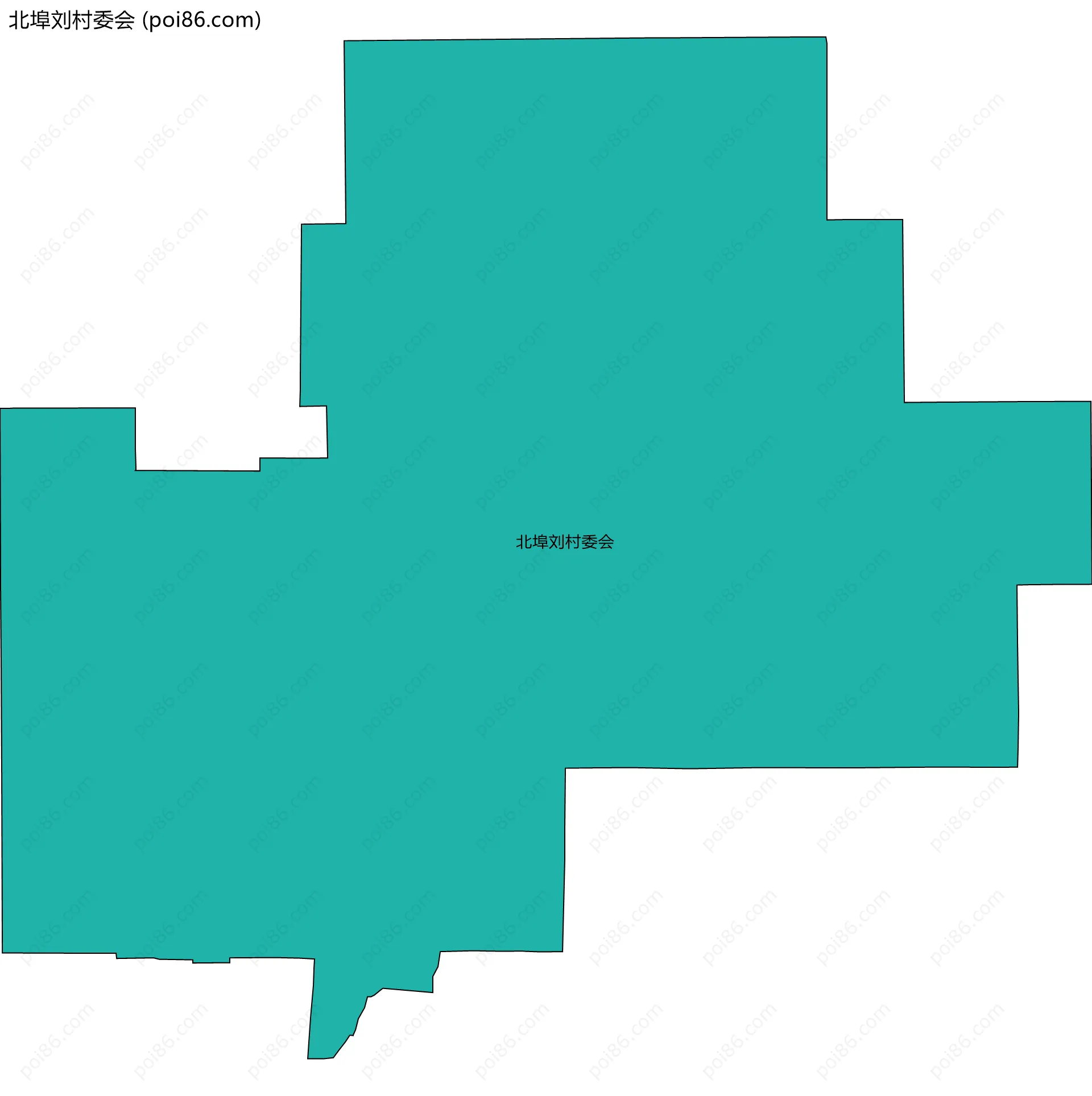 北埠刘村委会边界地图