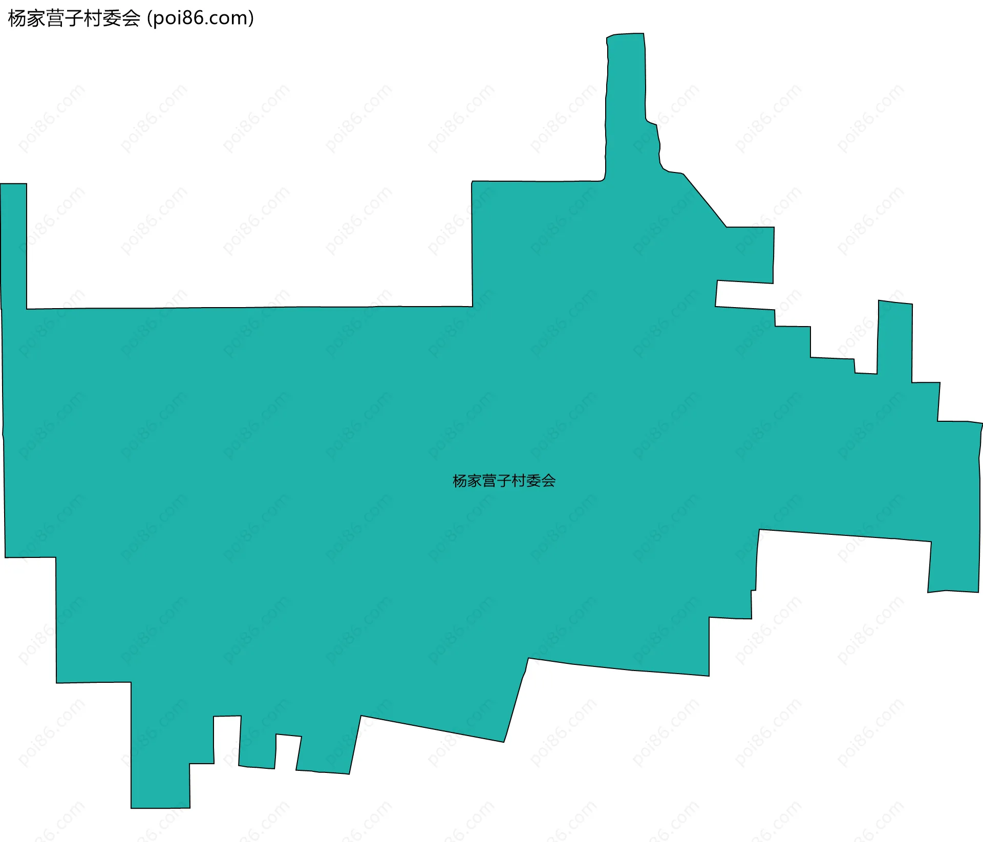 杨家营子村委会边界地图
