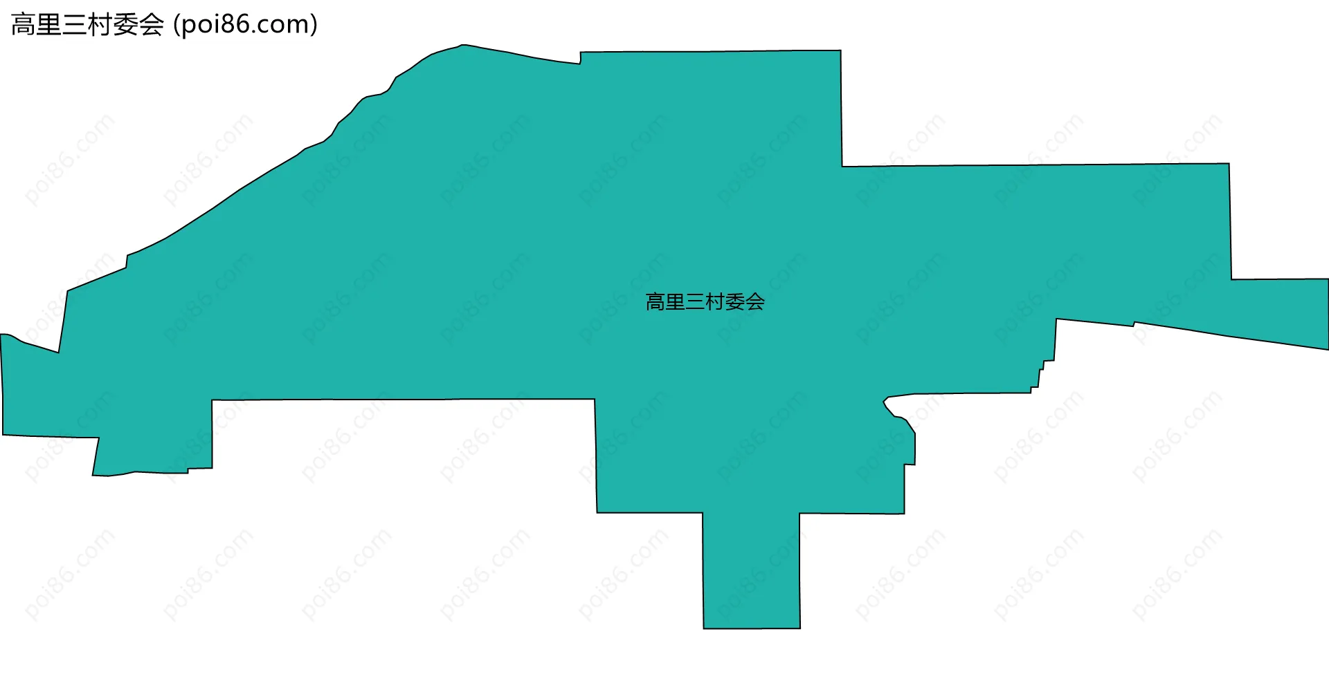 高里三村委会边界地图