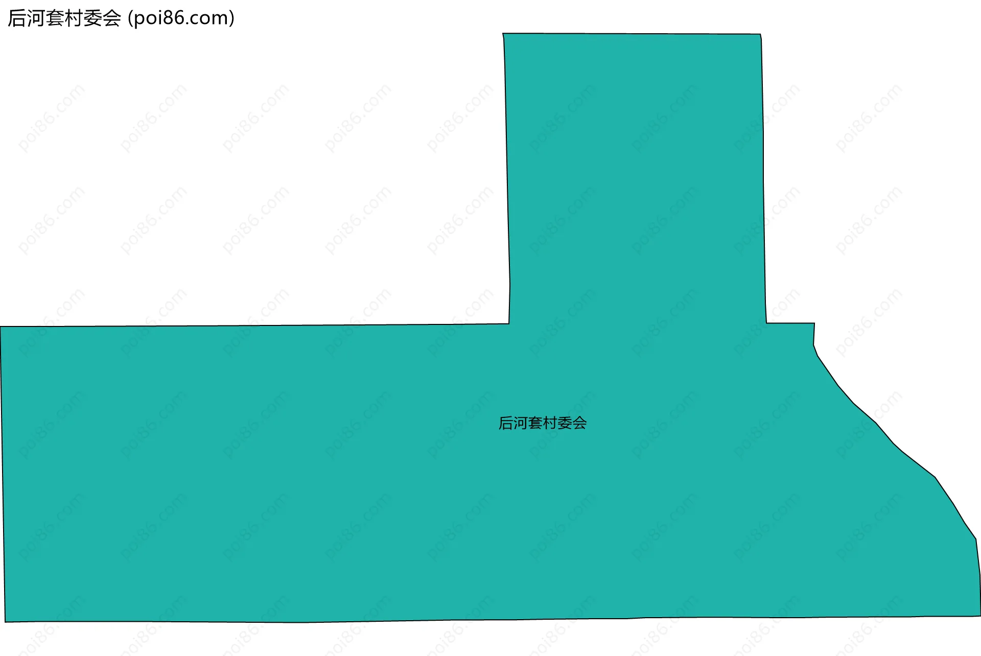 后河套村委会边界地图