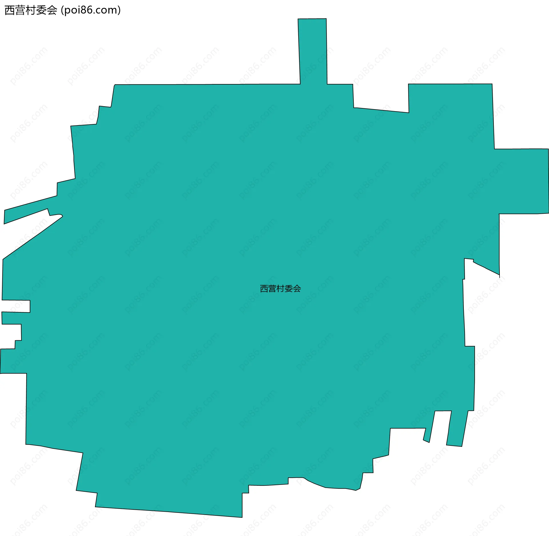 西营村委会边界地图