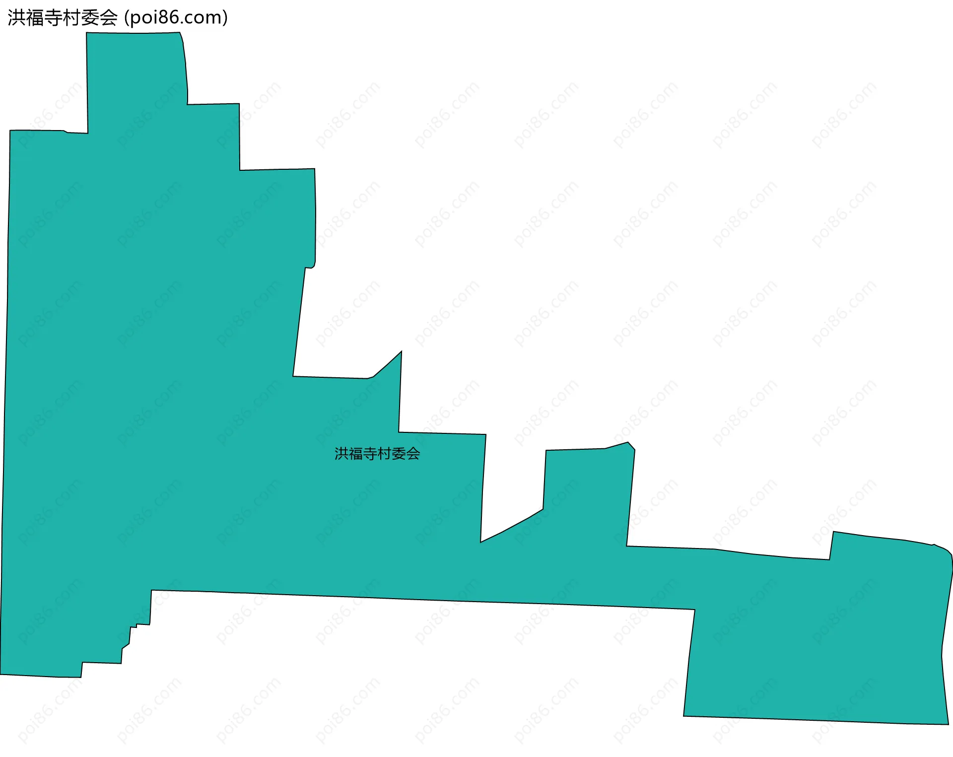 洪福寺村委会边界地图