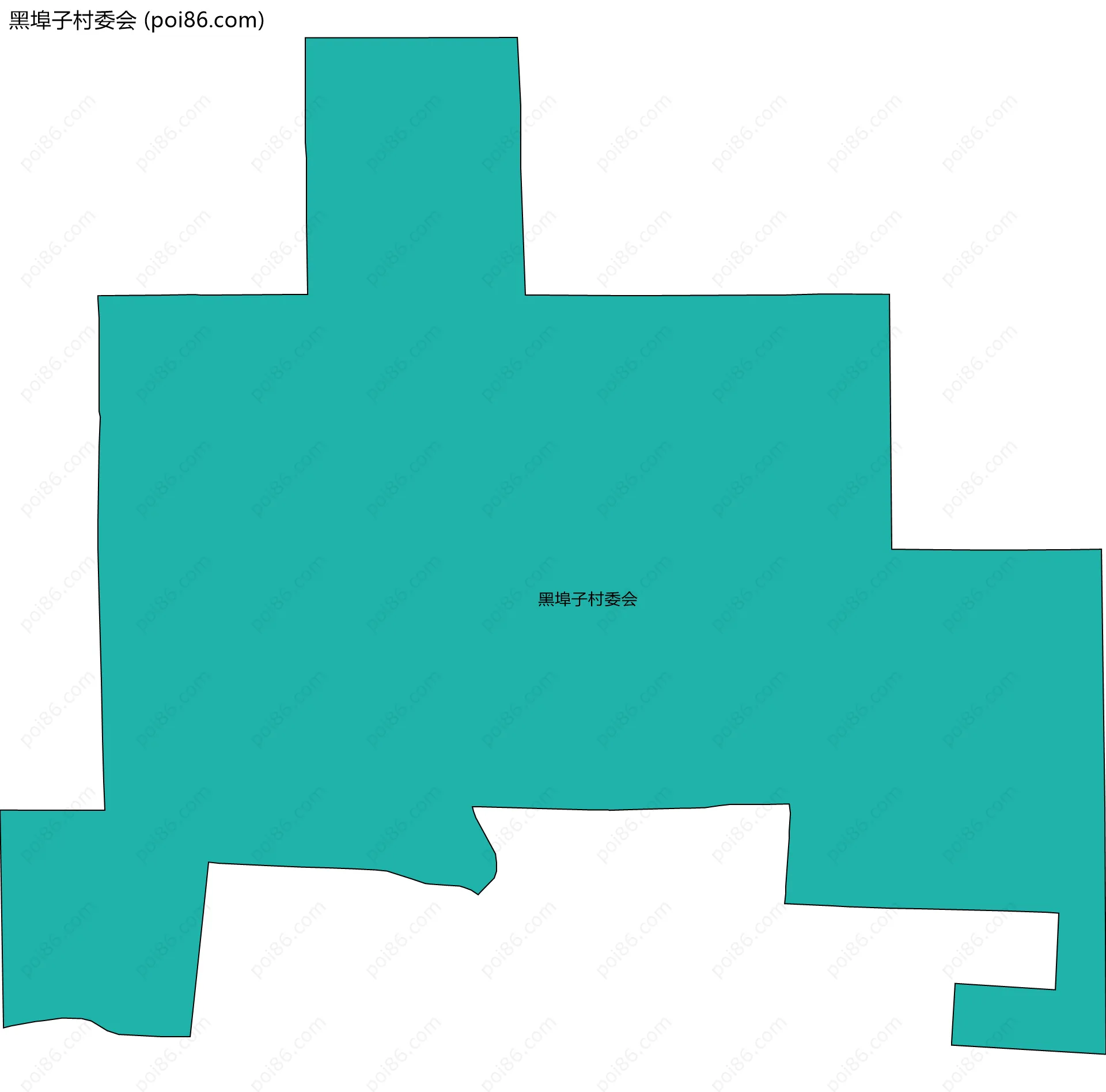 黑埠子村委会边界地图