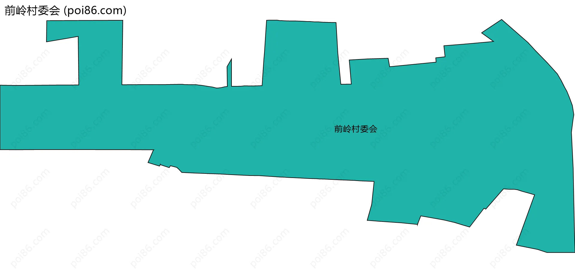 前岭村委会边界地图