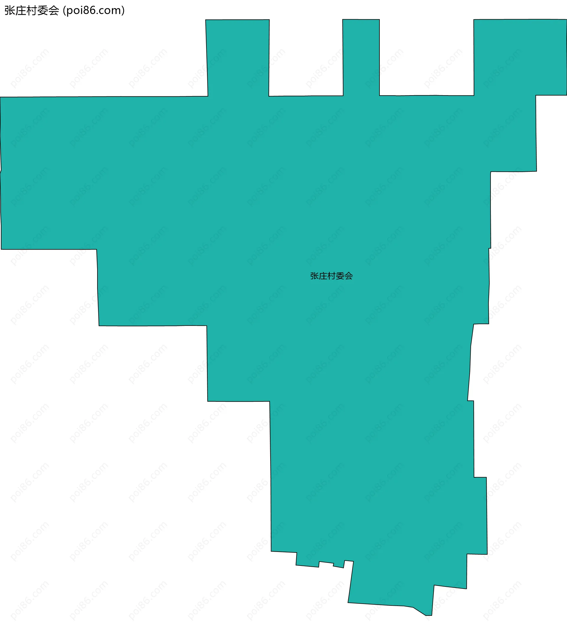 张庄村委会边界地图