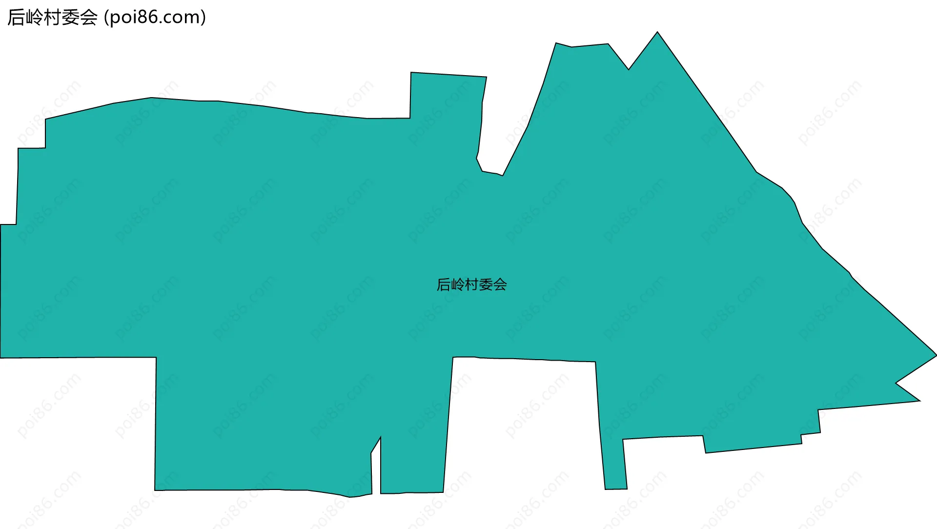 后岭村委会边界地图