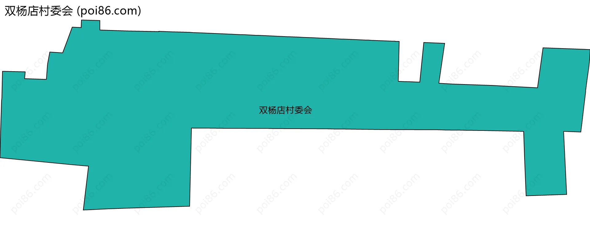 双杨店村委会边界地图