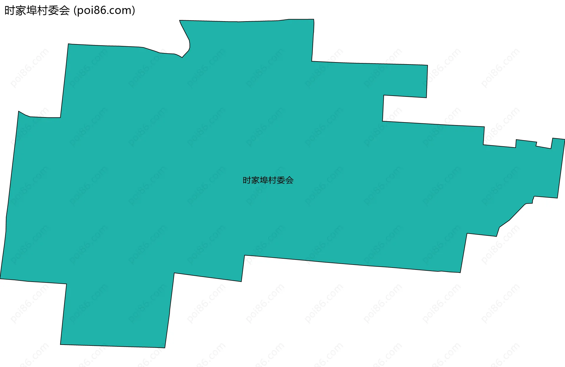 时家埠村委会边界地图