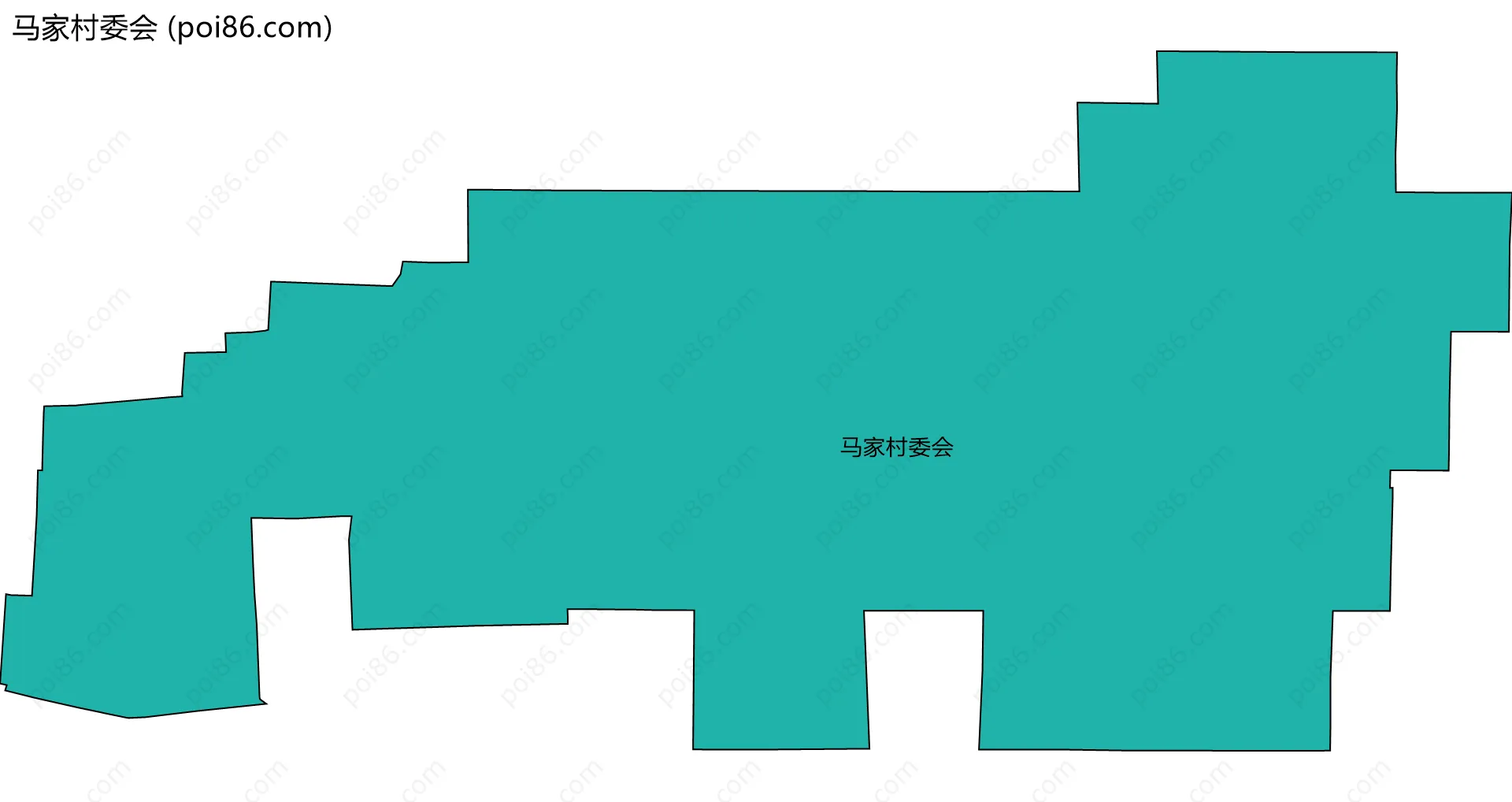 马家村委会边界地图