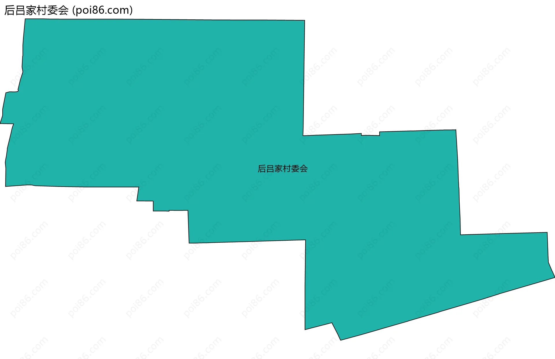 后吕家村委会边界地图