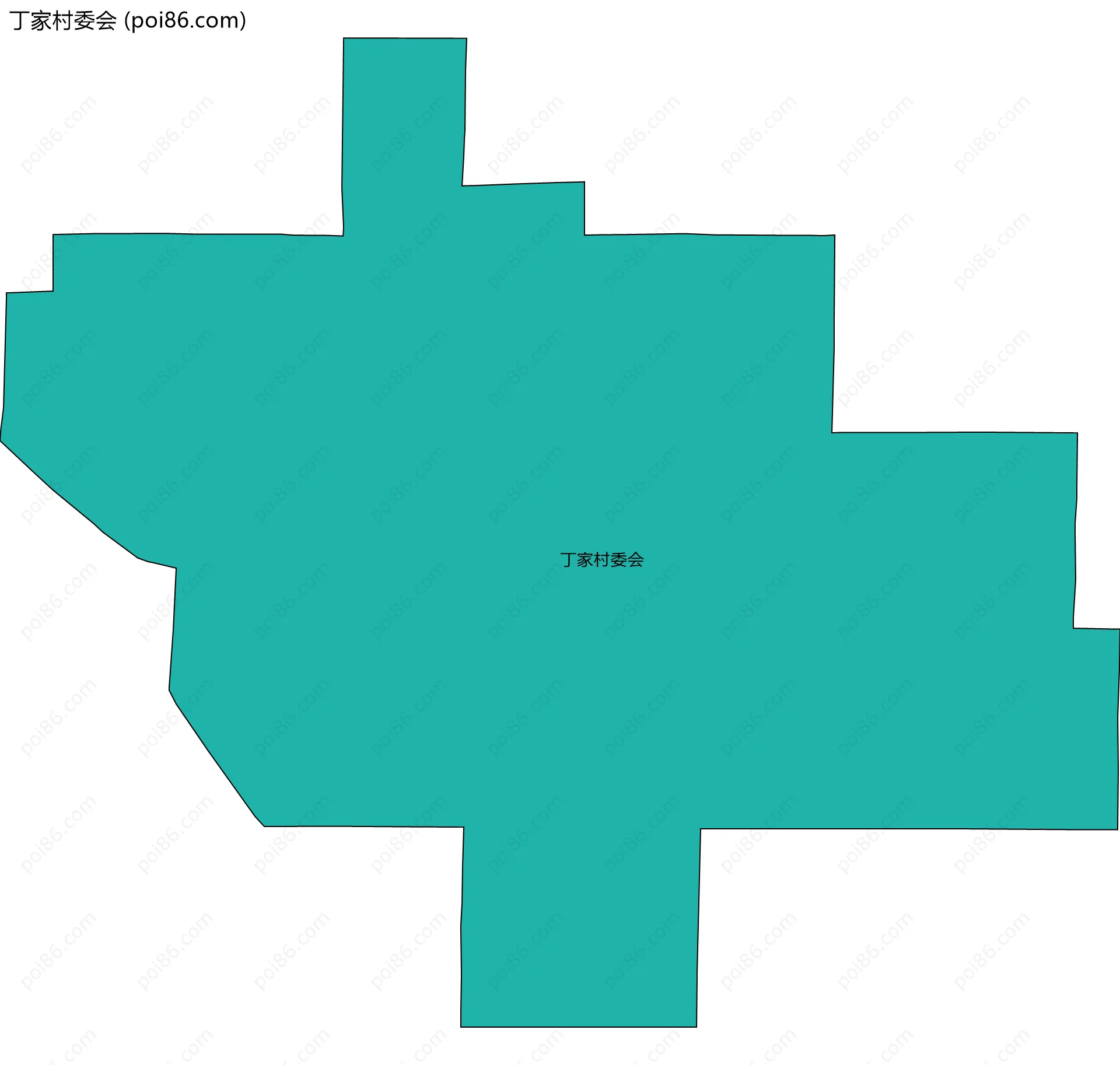 丁家村委会边界地图