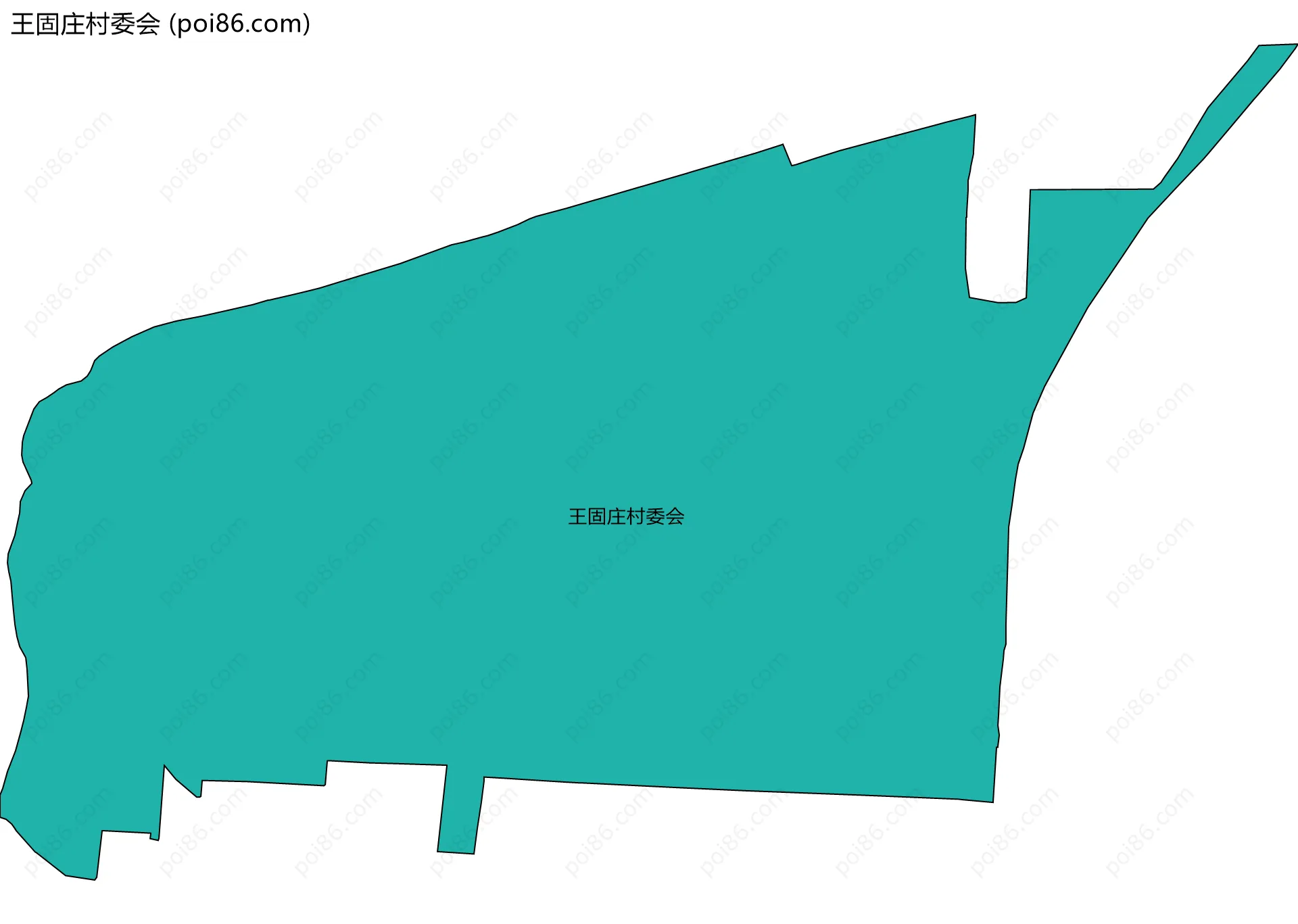 王固庄村委会边界地图
