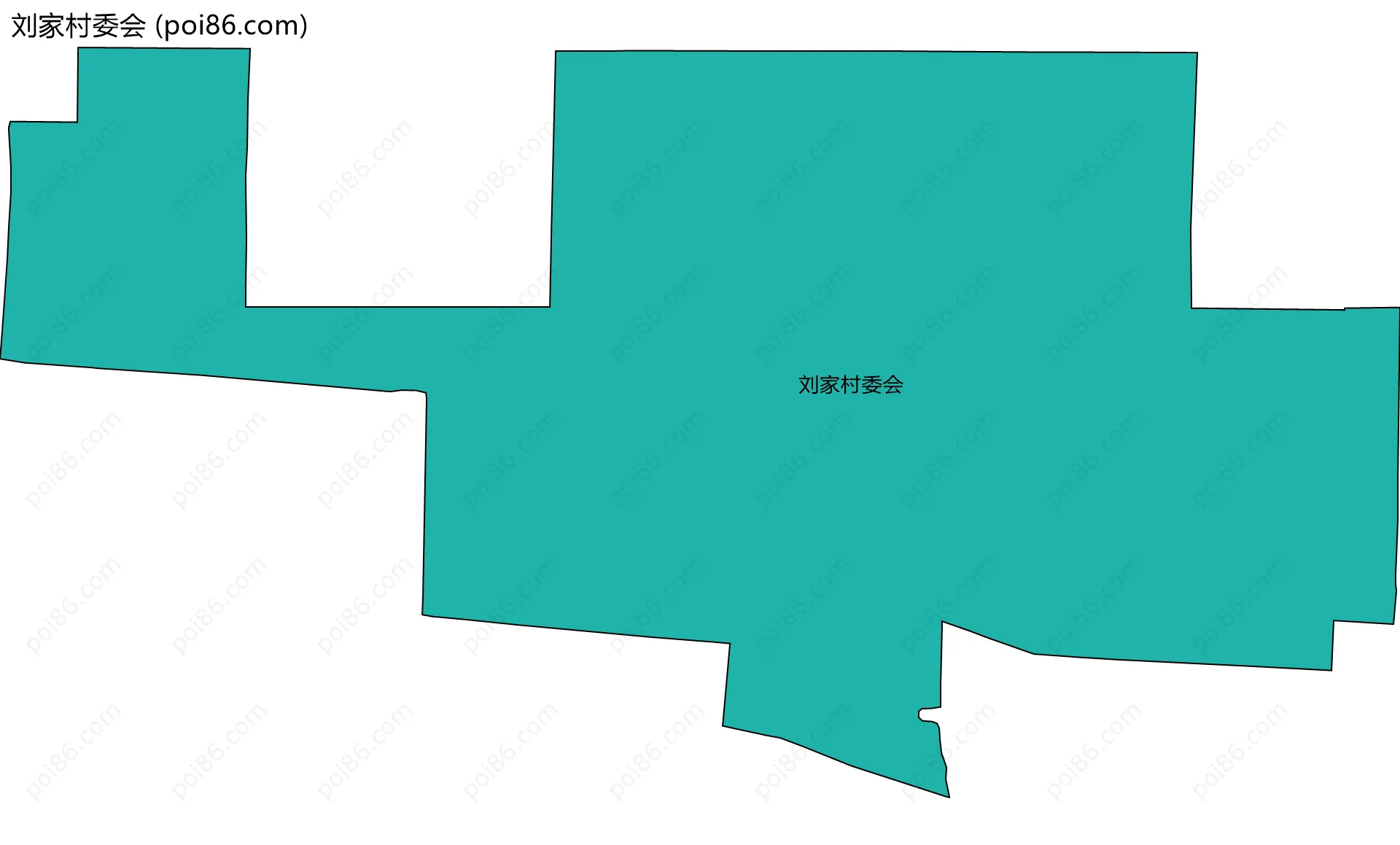 刘家村委会边界地图